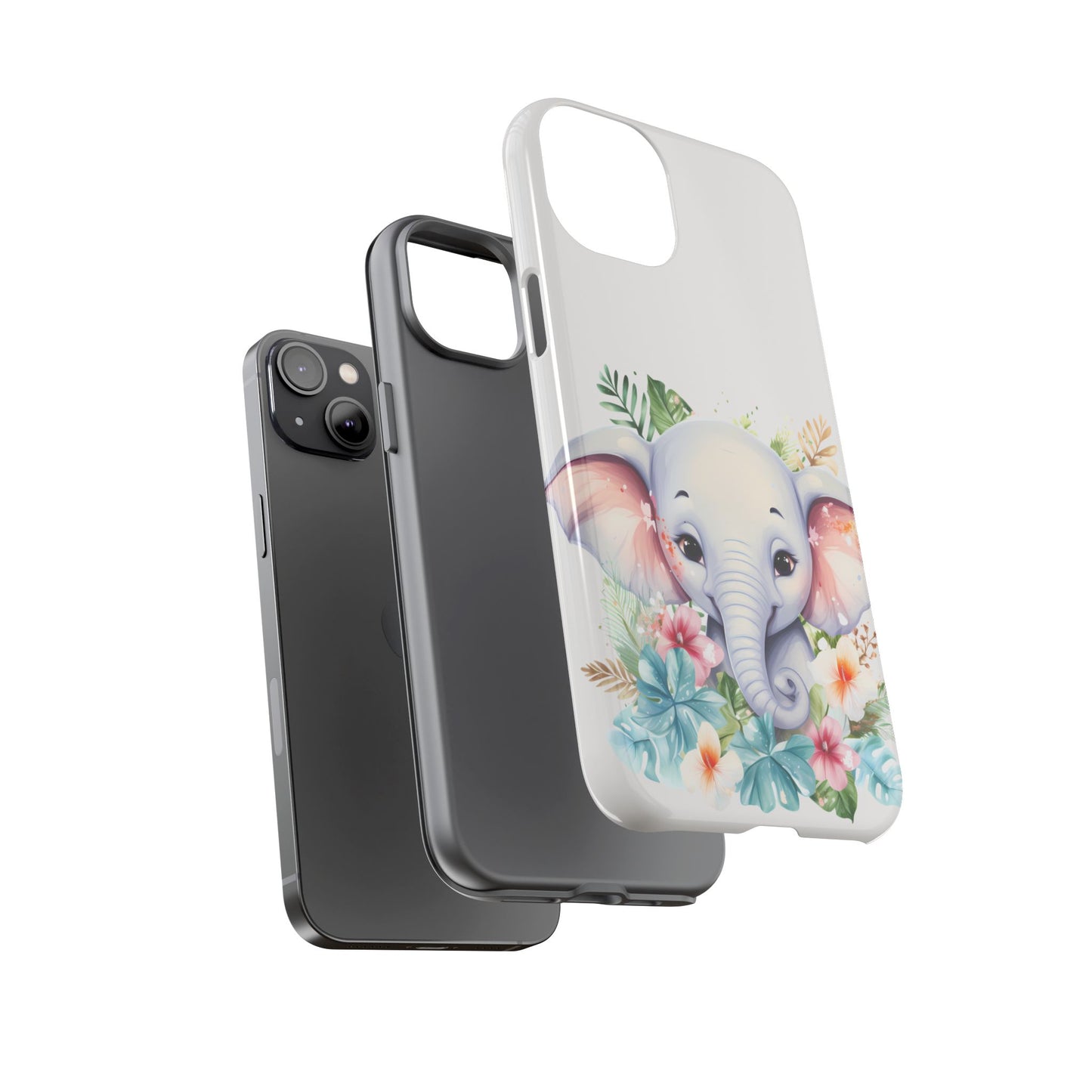 Adorable Baby Elephant Mobile Cover – Floral Fantasy Art