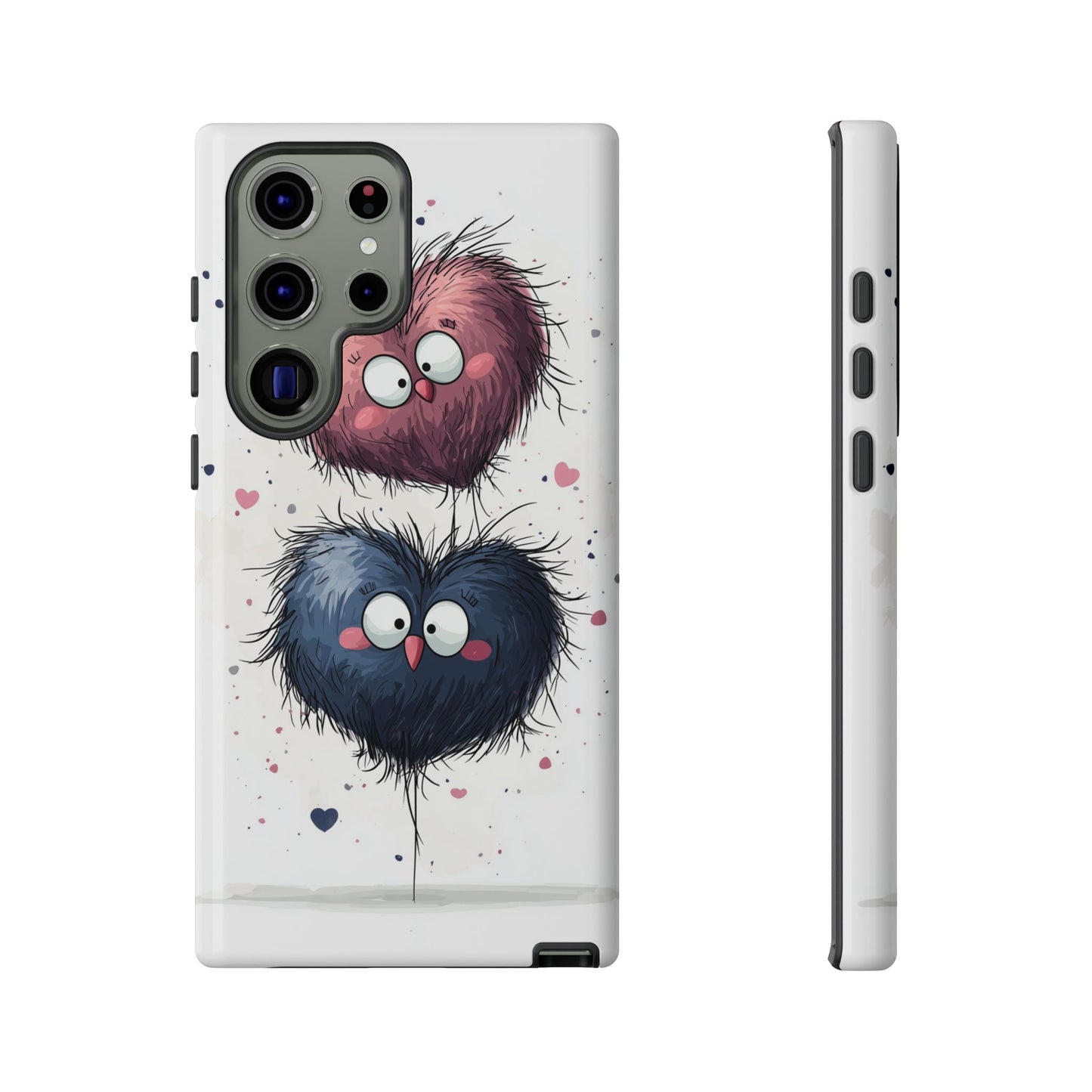 Fluffy Love Duo - Cute Anime Phone Case for iPhone, Samsung, Google Pixel