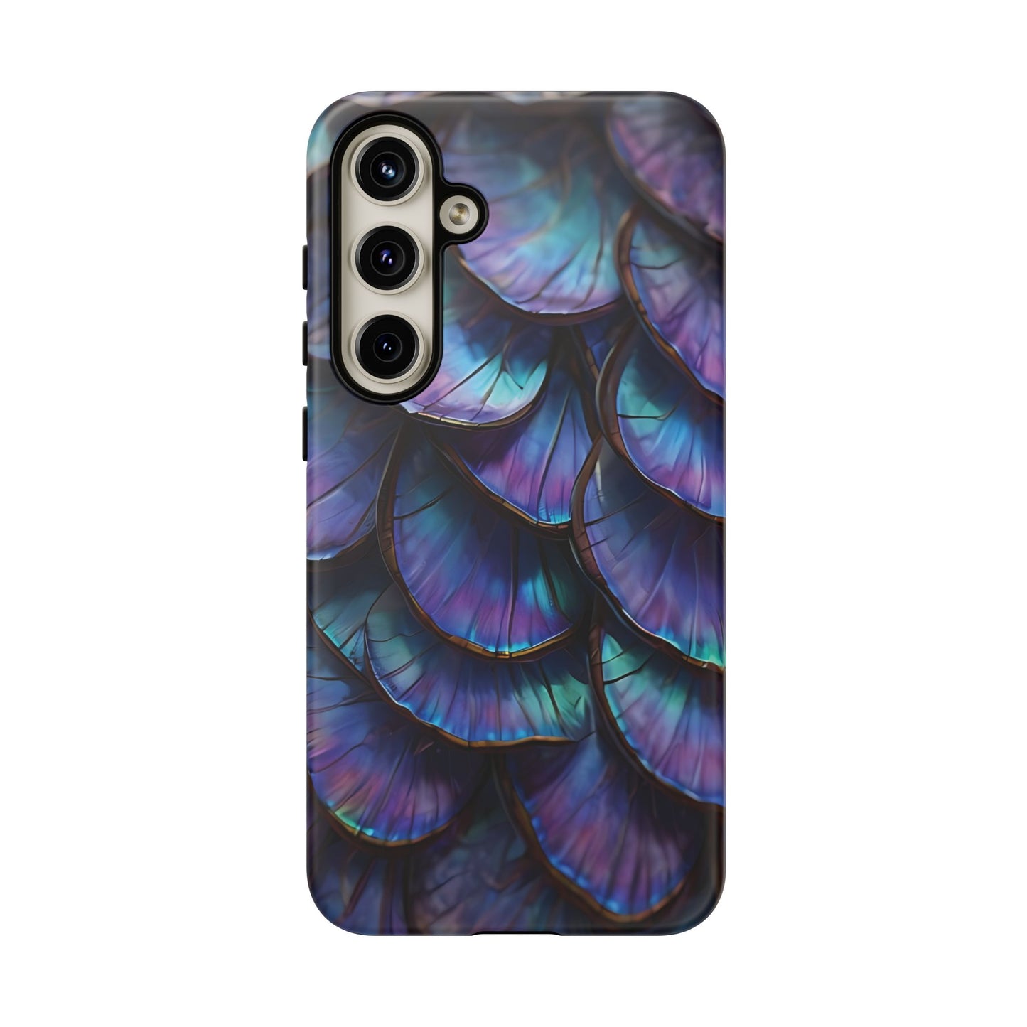 Abstract Macro Shot of Iridescent Butterfly Fish Scales Phone Case Design
