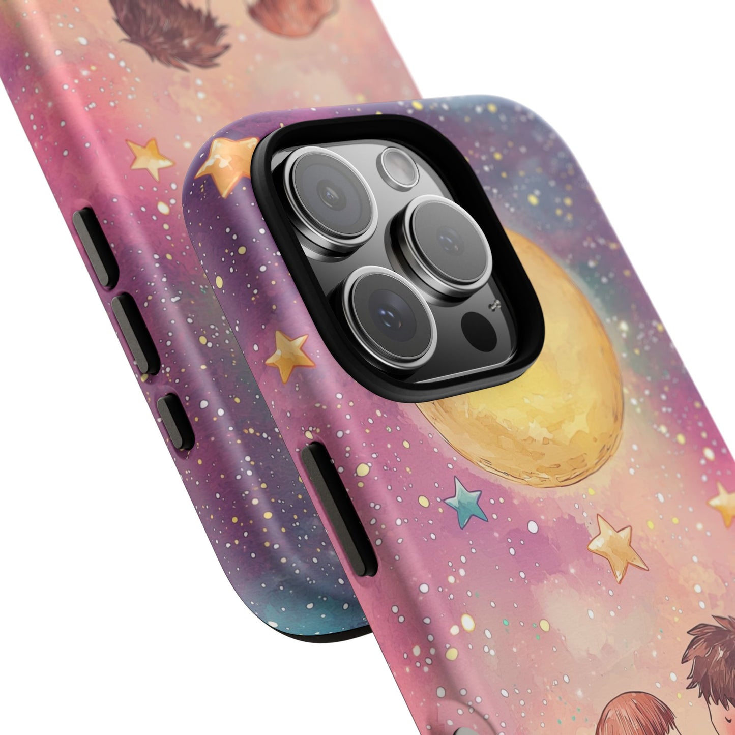 Cosmic Love: Anime Starry Night Phone Case for iPhone, Samsung, Google Pixel
