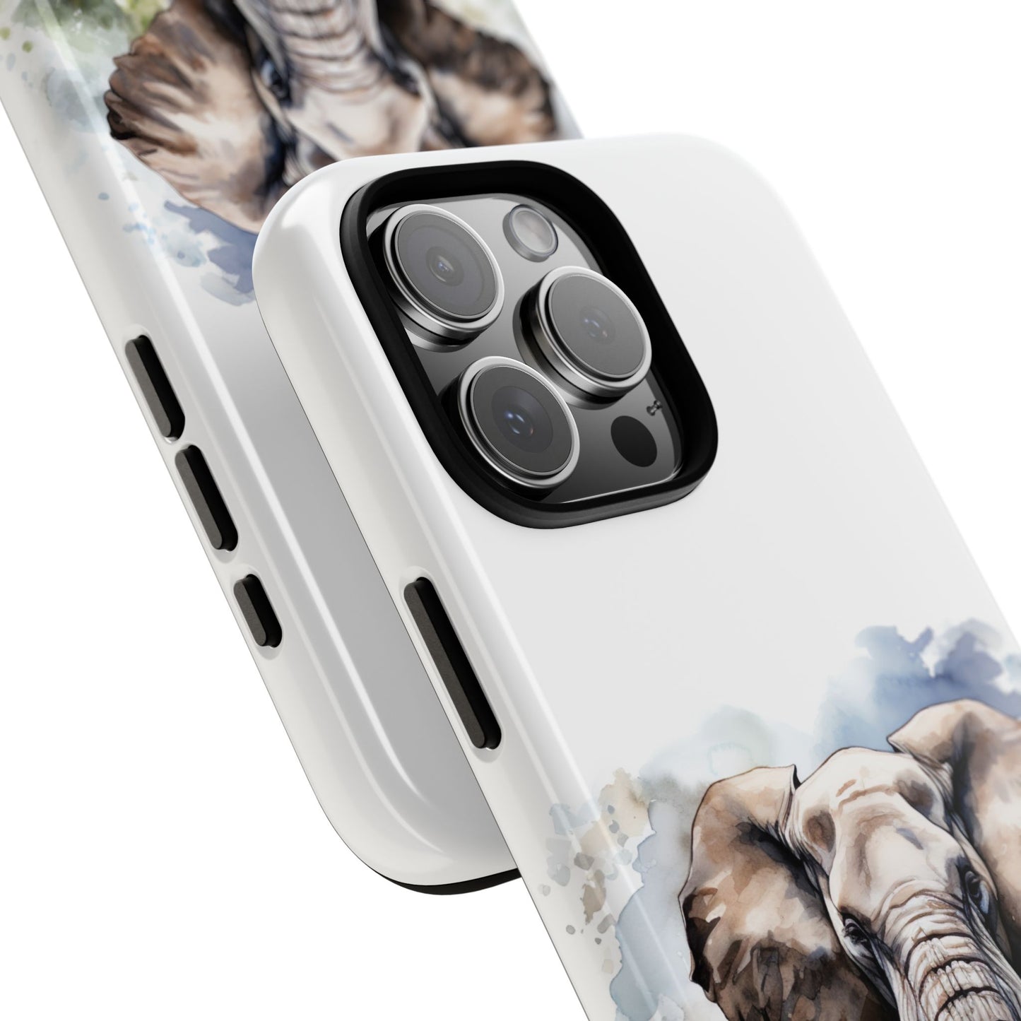 Majestic Watercolor Elephant Mobile Cover – Artistic Wildlife Design