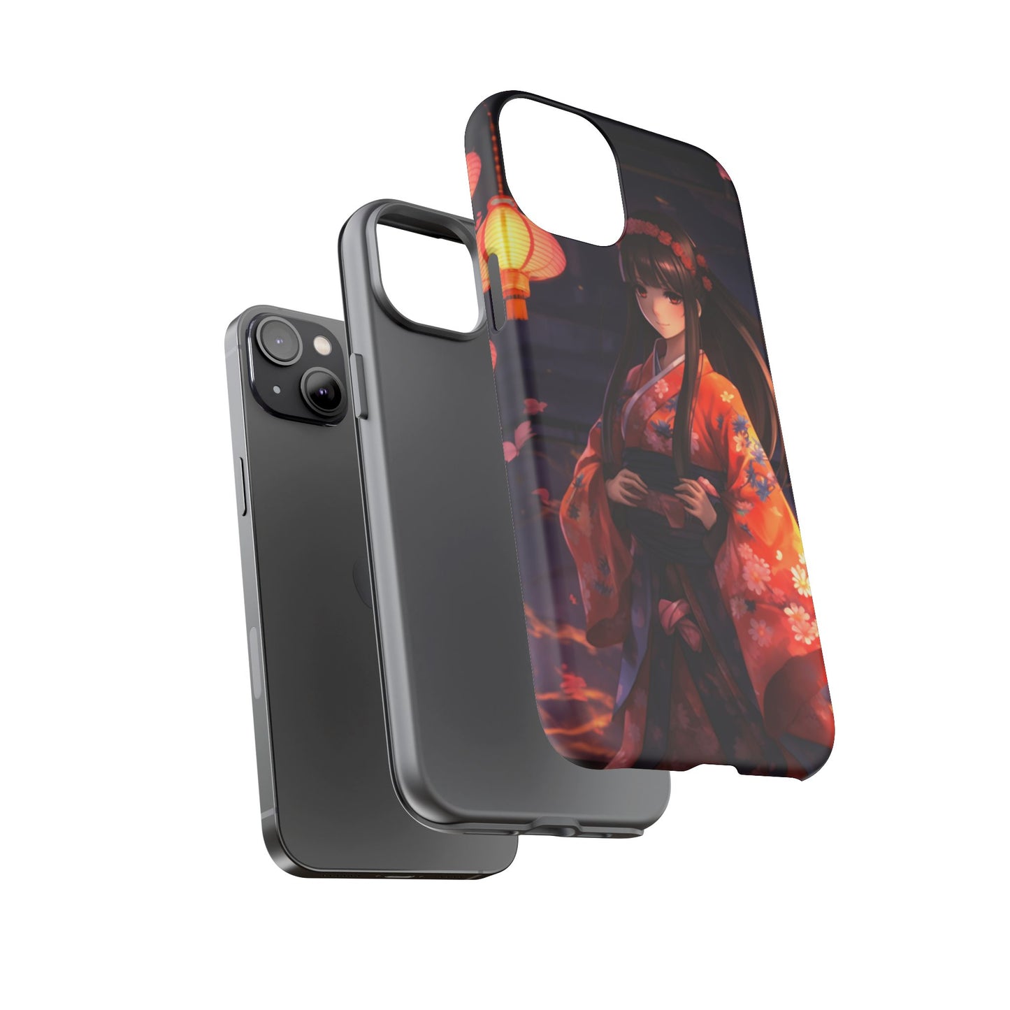Anime Girl Phone Case - Cute Aesthetic Cover for iPhone, Samsung & Google Pixel, Girly Phone Case, Kawaii Phone Case, Anime Lover Gift