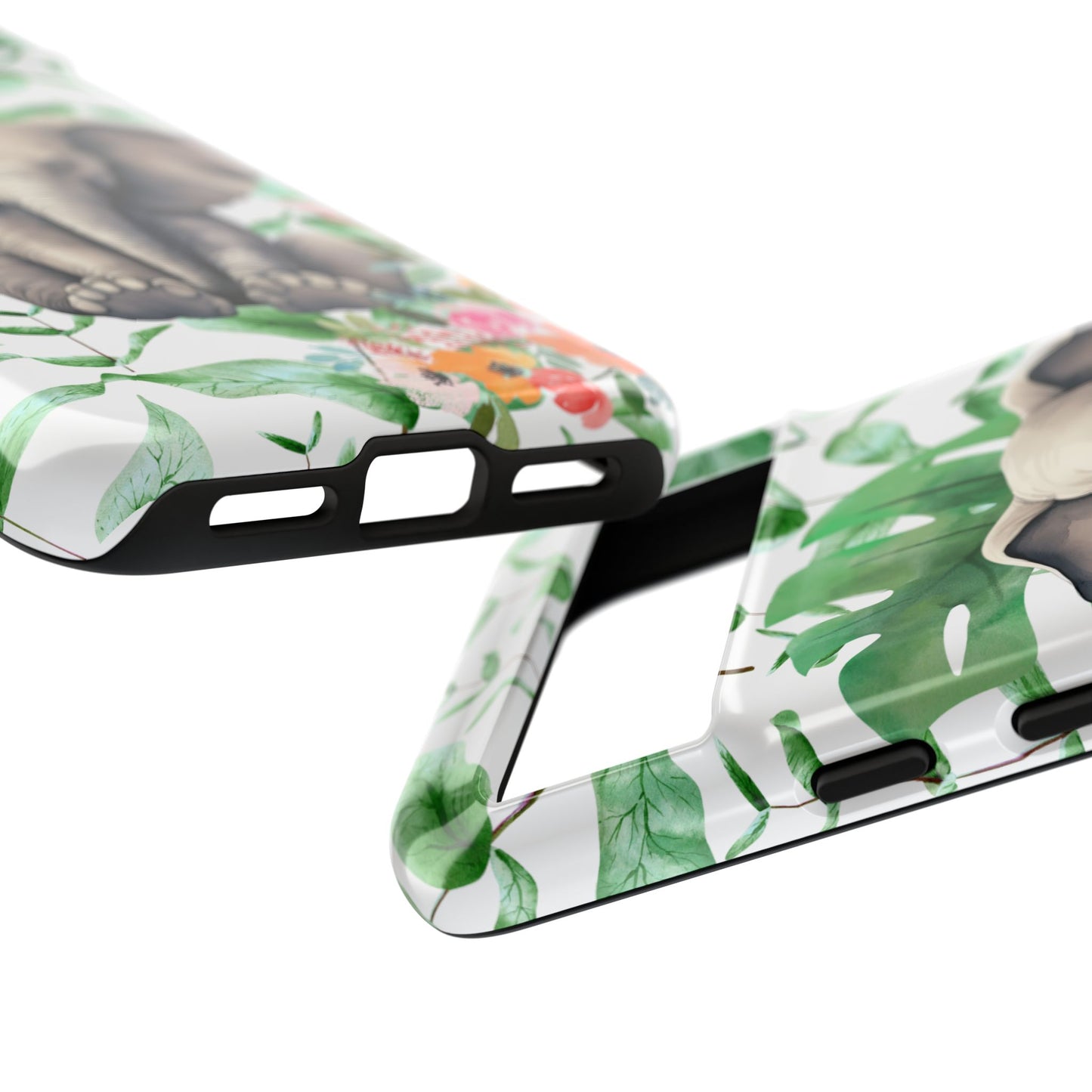 Cute Baby Elephant Mobile Cover – Floral & Tropical Aesthetic