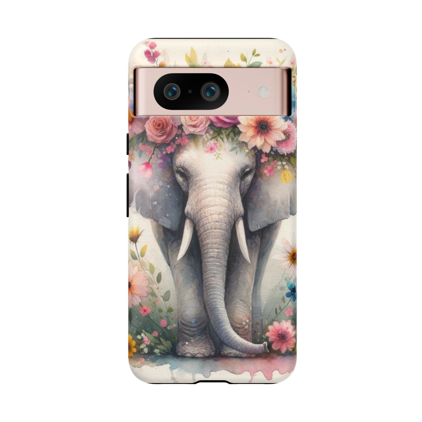 Watercolor Floral Elephant Mobile Cover – Dreamy Artistic Design