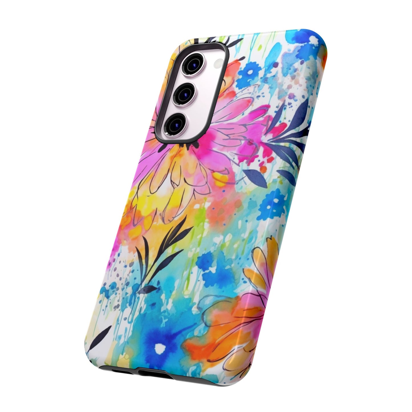 Abstract Watercolor Bloom Phone Case – Expressive & Vibrant