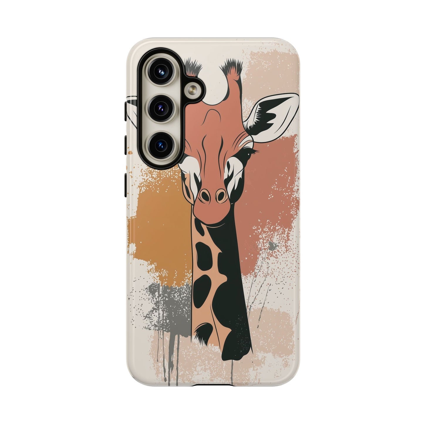 Tall & Graceful: Giraffe Splatter Art Phone Case for iPhone, Samsung & Pixel