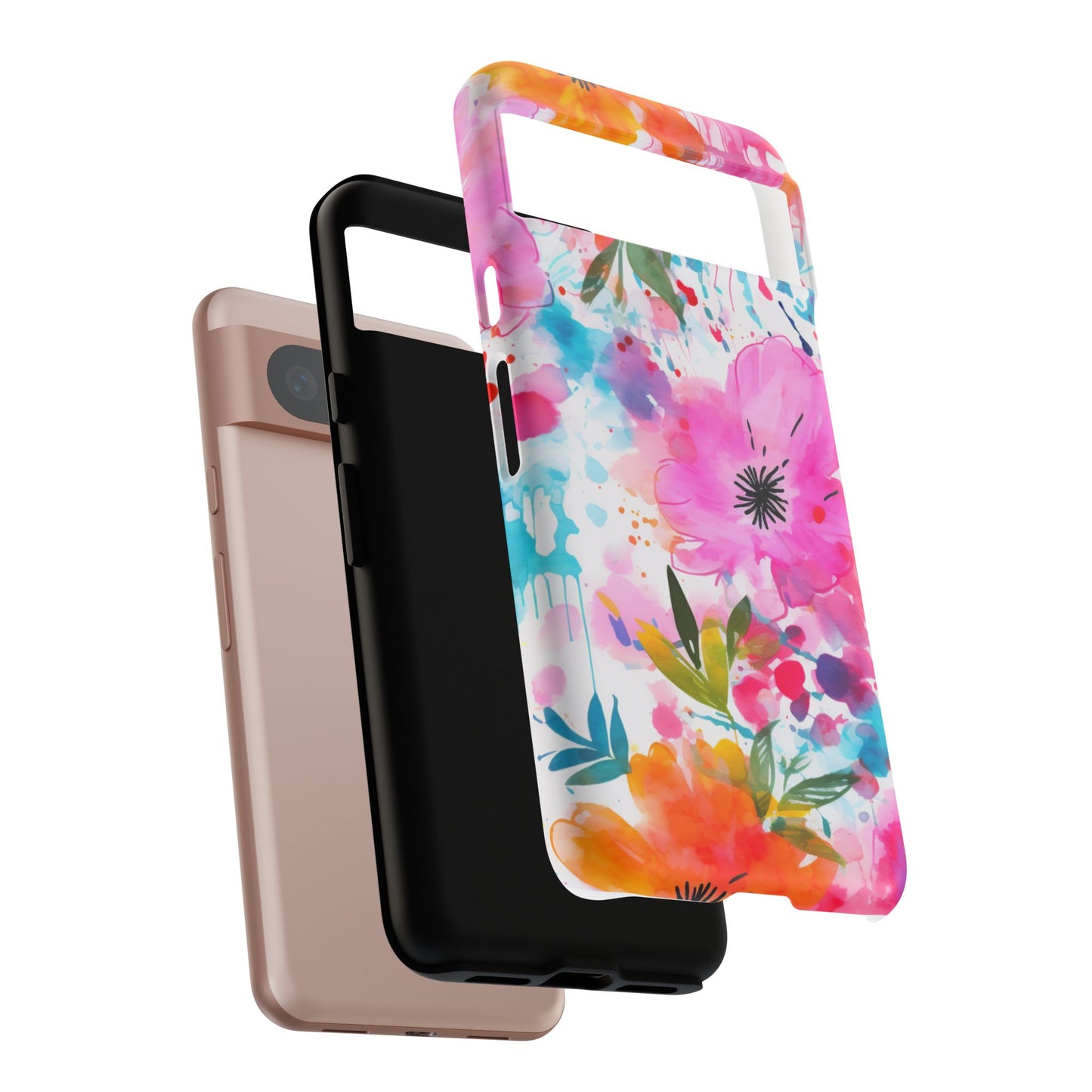 Vibrant Watercolor Floral Phone Case – Artistic & Colorful Design