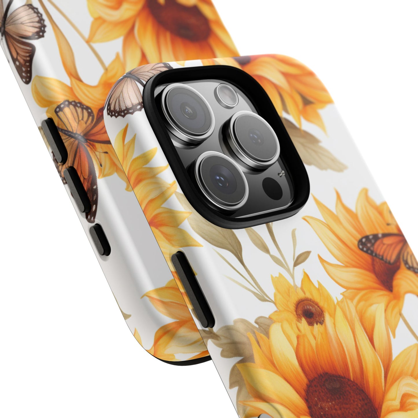 Sunflower & Butterfly Aesthetic Mobile Case – Bright & Nature-Inspired