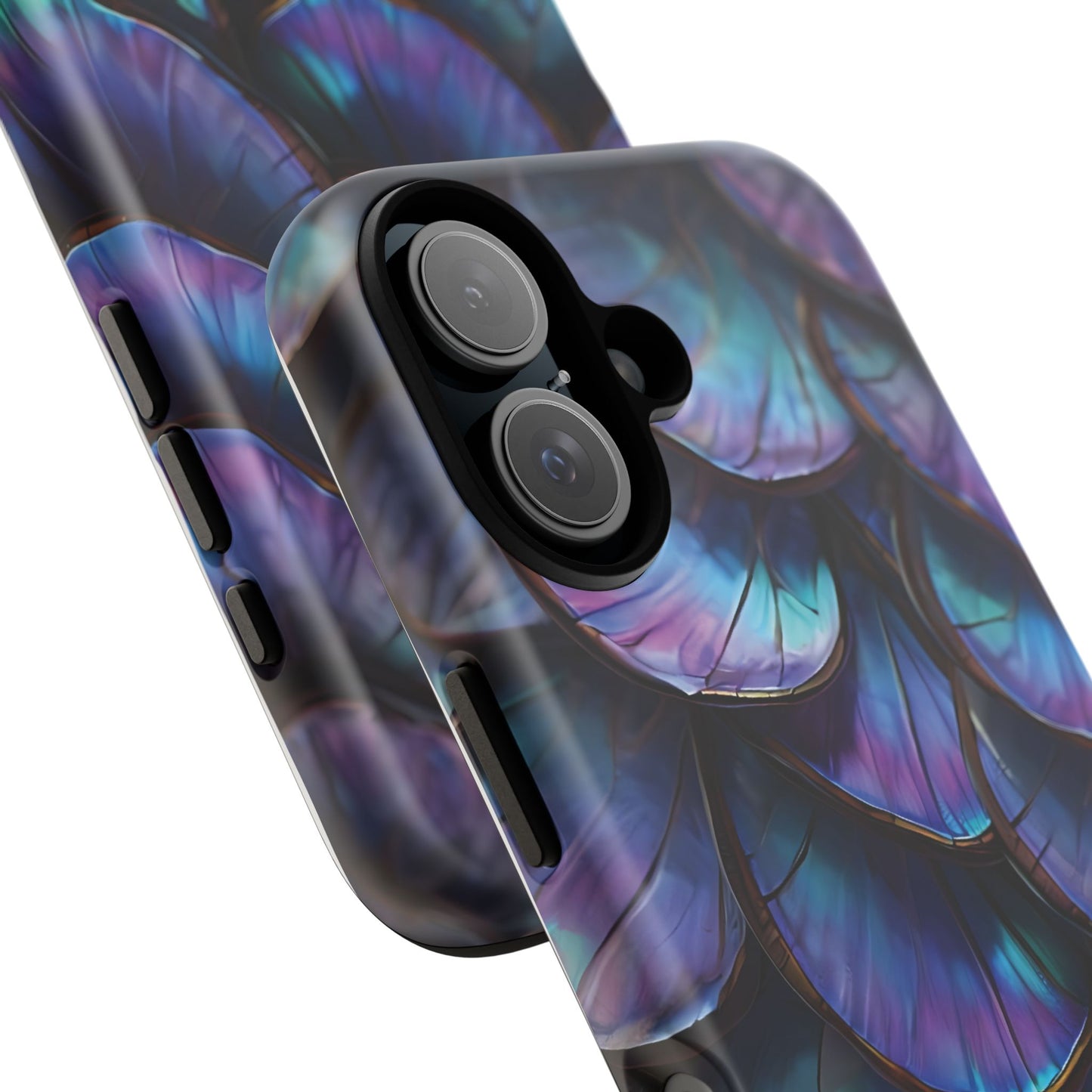 Abstract Macro Shot of Iridescent Butterfly Fish Scales Phone Case Design