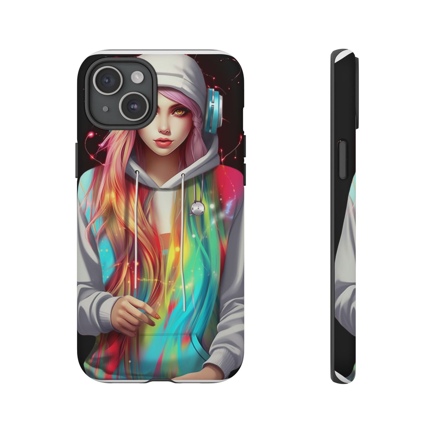 Anime Girl Phone Case - Cute Aesthetic Cover for iPhone, Samsung & Google Pixel, Girly Phone Case, Kawaii Phone Case, Anime Lover Gift