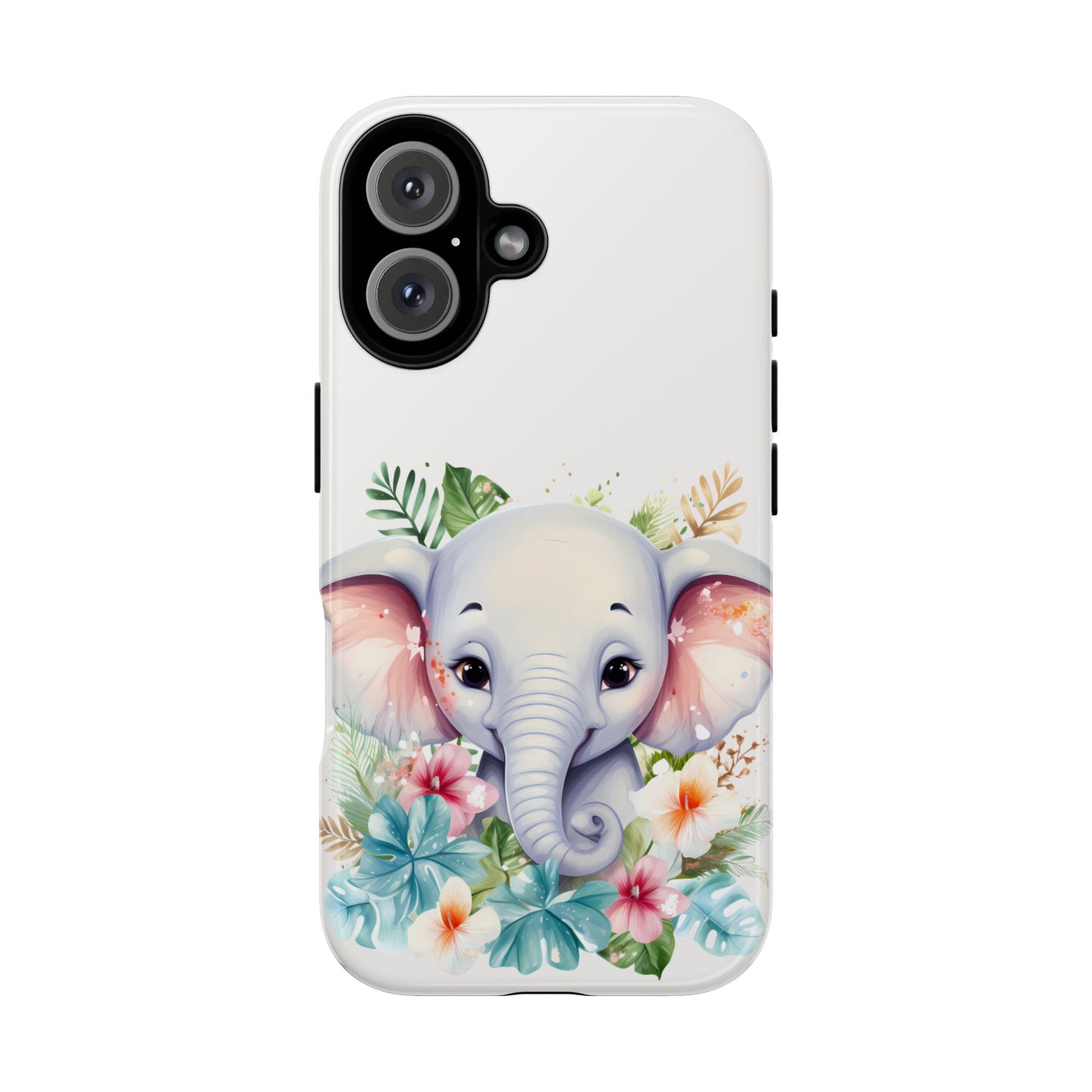 Adorable Baby Elephant Mobile Cover – Floral Fantasy Art