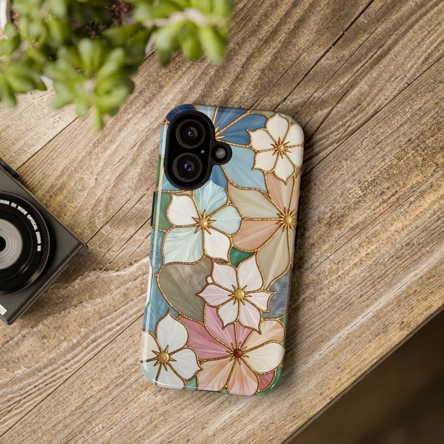 Floral Symphony: Stained Glass Elegance