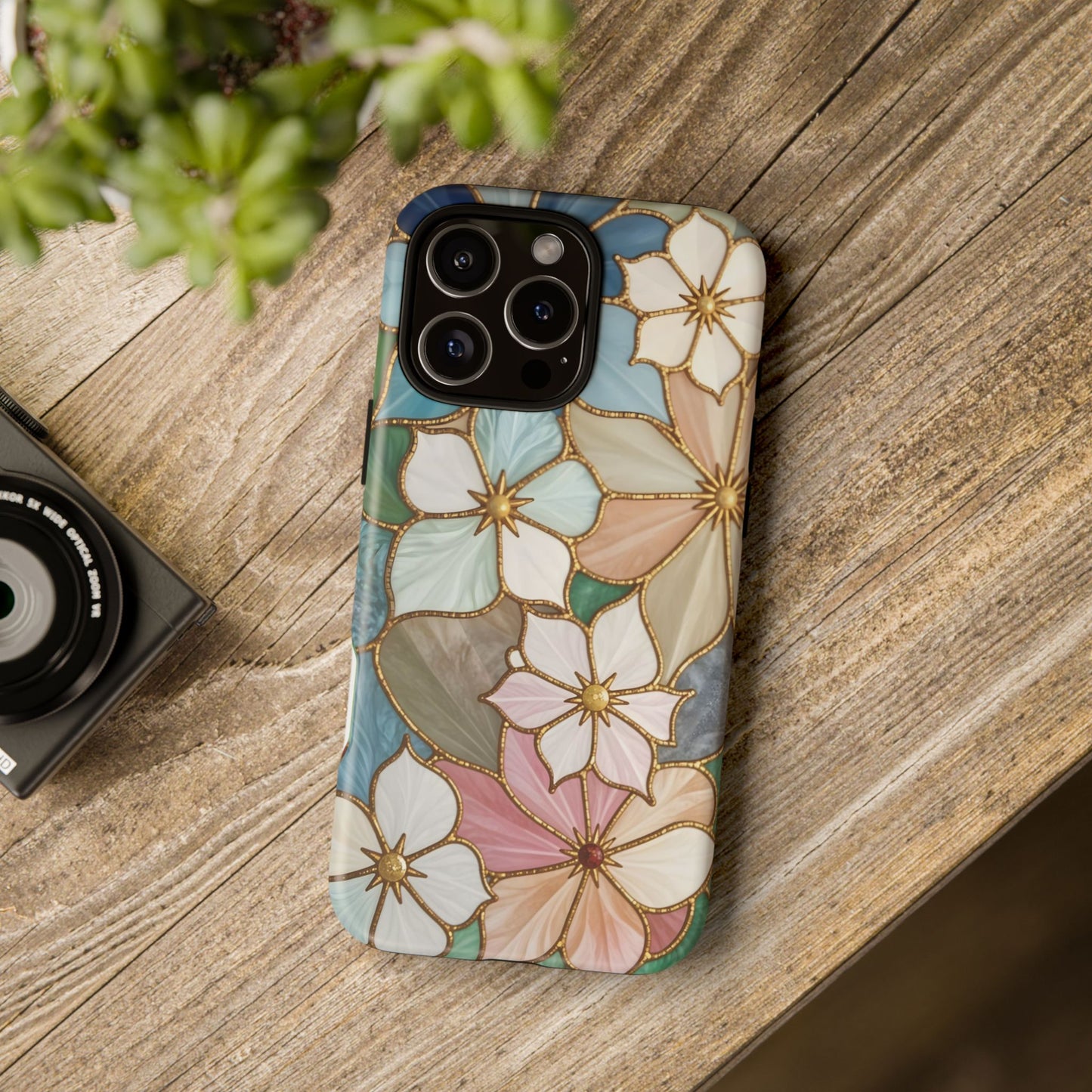 Floral Symphony: Stained Glass Elegance