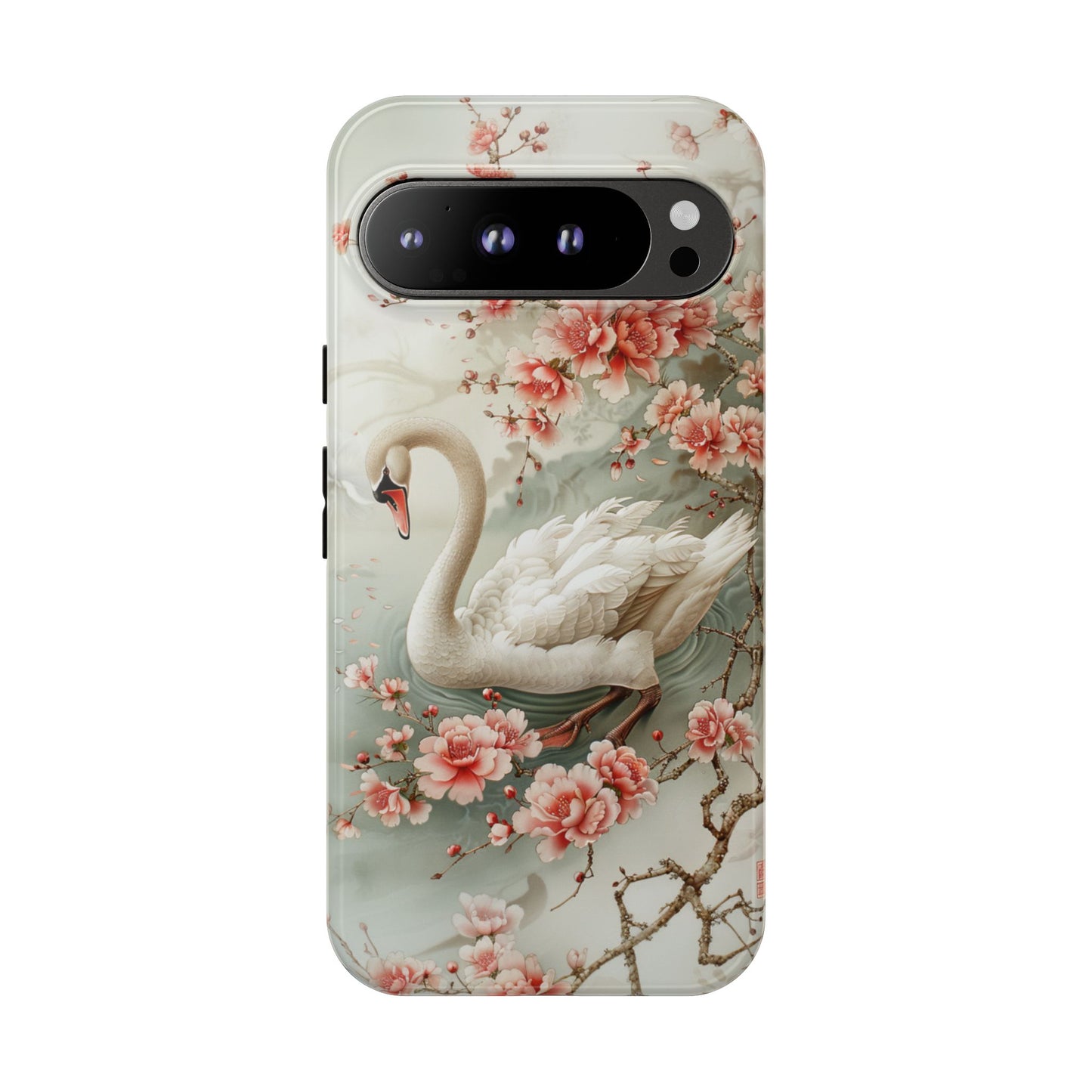 Floral Swan Phone Case β Bird Phone Case, Elegant & Protective for iPhone, Samsung & Google Pixel