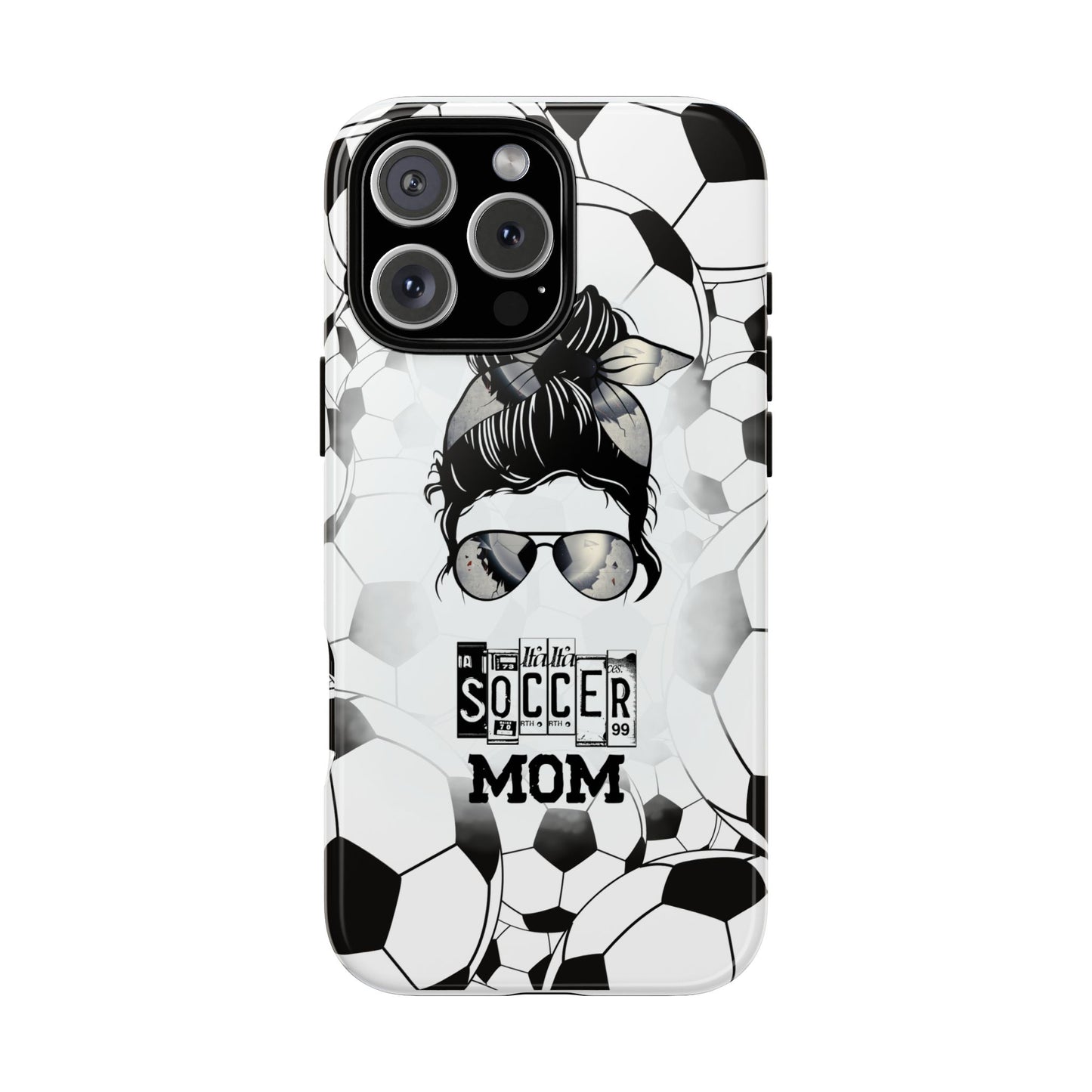 Soccer Mom Phone Case - Cute & Protective Cover for iPhone, Samsung & Google Pixel, Messy Bun Phone Case, Gift for Sports Lover