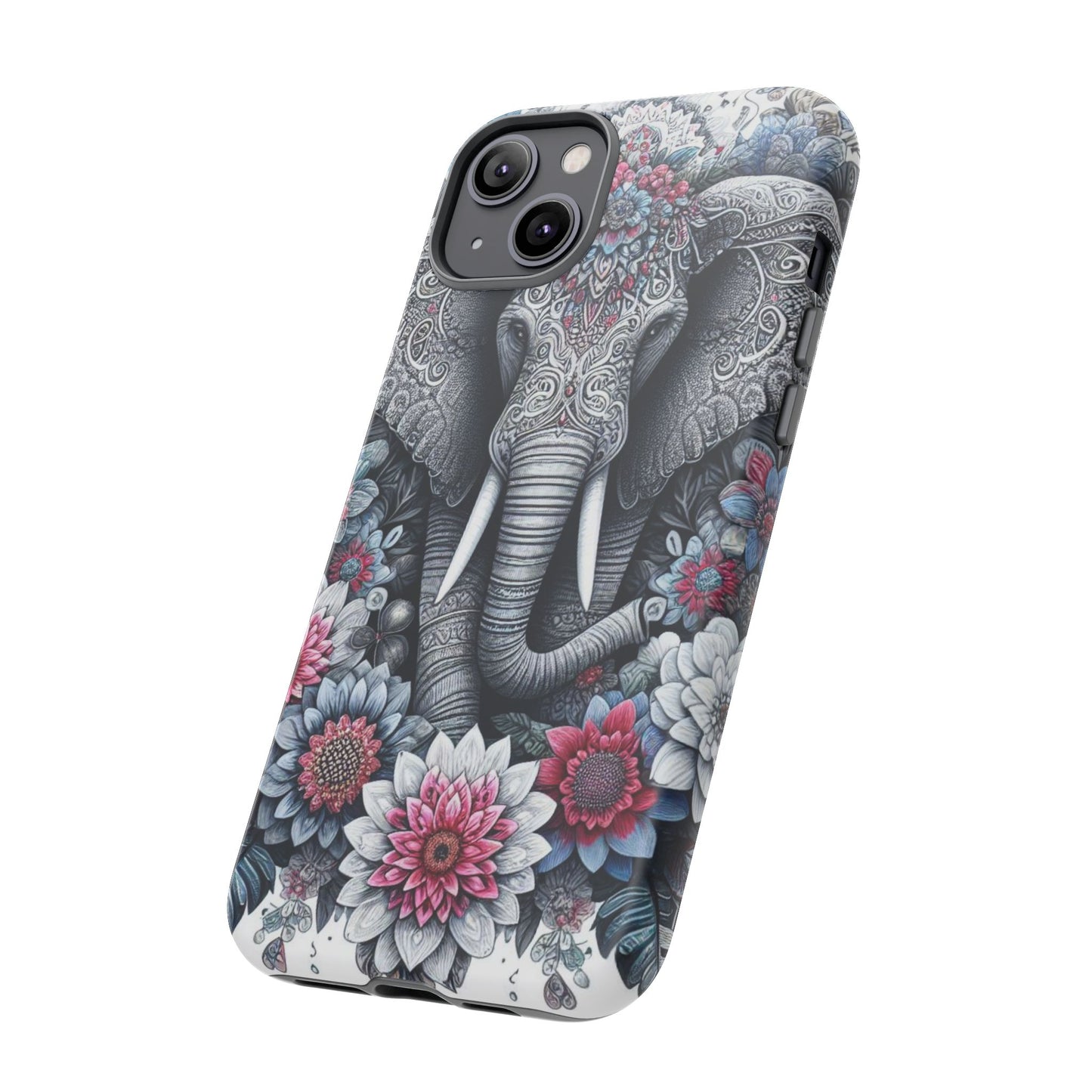 Regal Mandala Elephant Mobile Cover – Ornate Floral Art