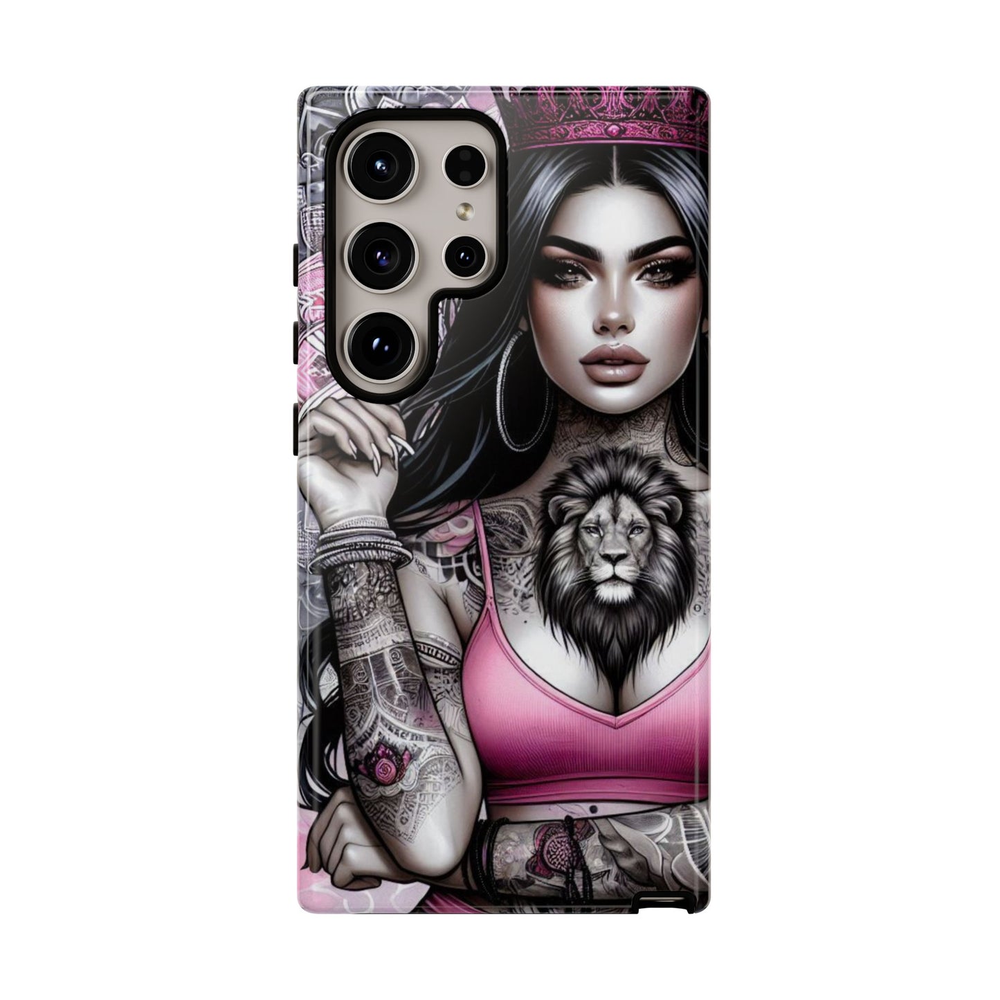 Queen of the Jungle – Regal Tattooed Goddess Mobile Cover