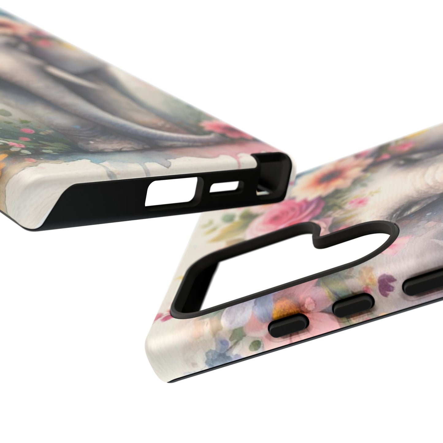 Watercolor Floral Elephant Mobile Cover – Dreamy Artistic Design