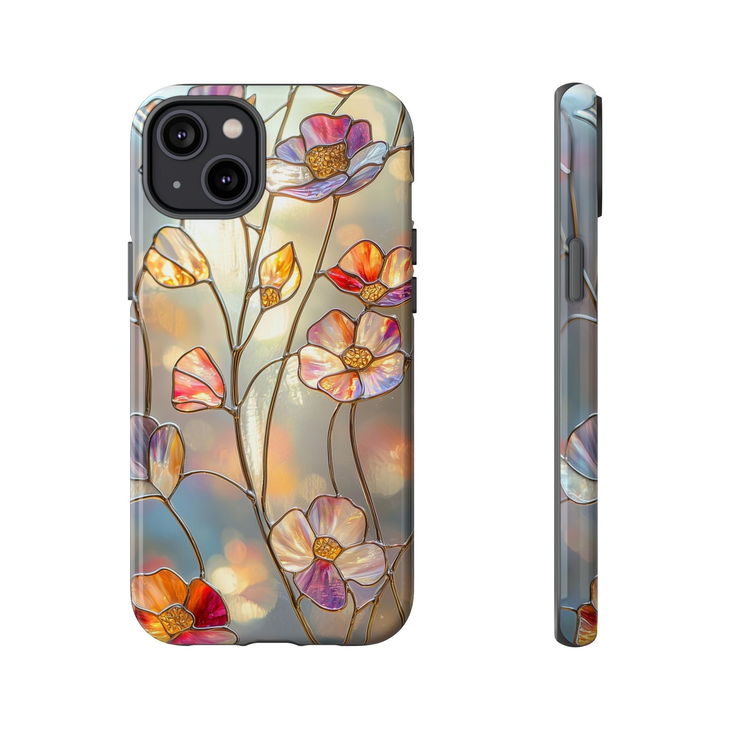 Petal Prism – Colorful Flower Stained Glass Phone Case for iPhone, Samsung & Pixel