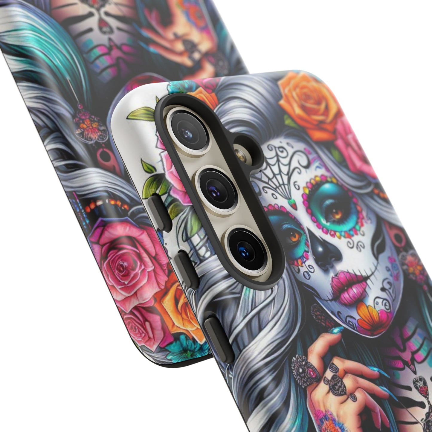 Sugar Skull Goddess – Día de los Muertos Floral Queen Mobile Cover