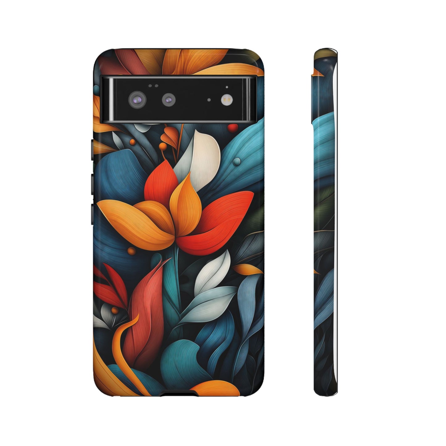 Velvet Bloom – Elegant Floral Art Phone Case for iPhone, Pixel & Samsung