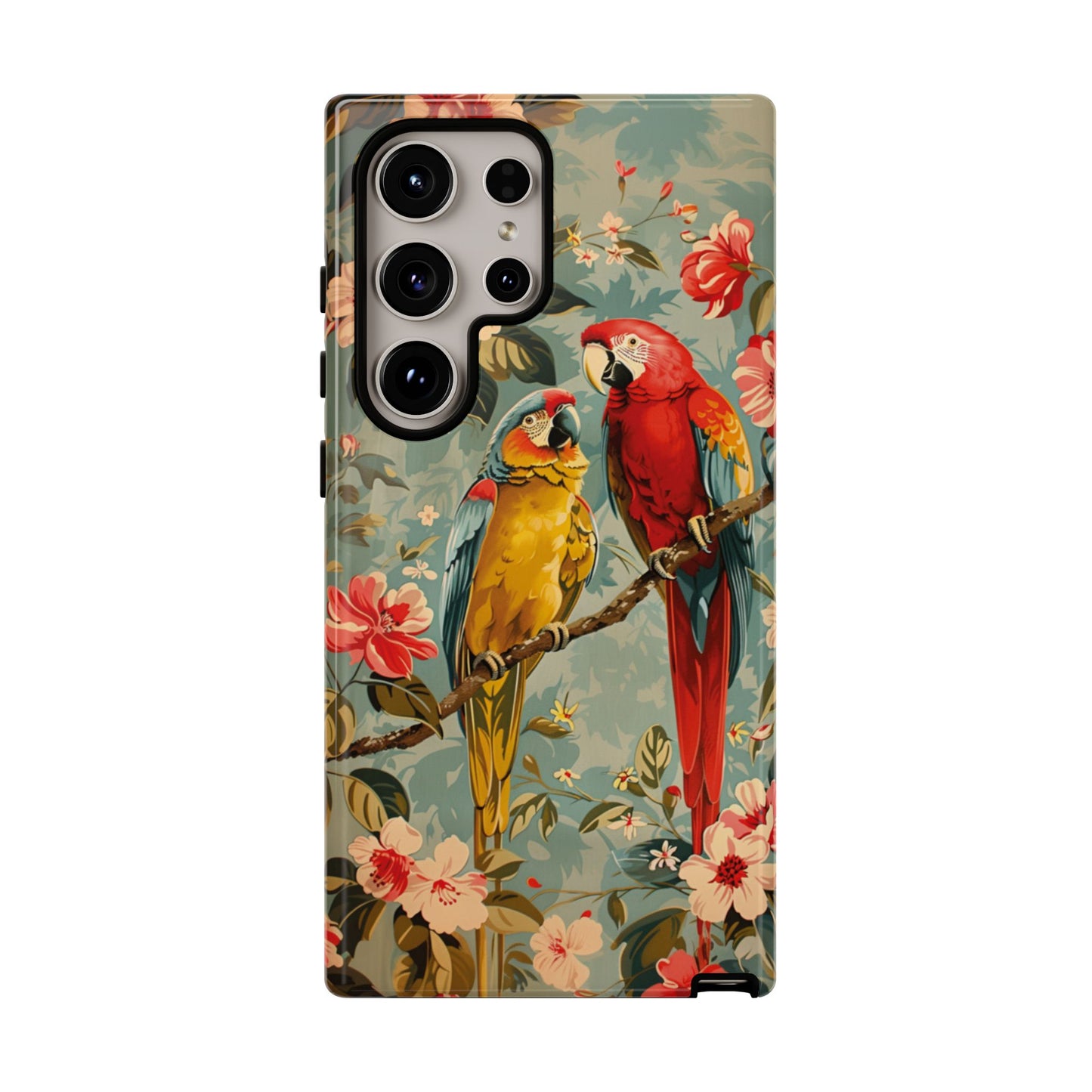 Floral Parrot Phone Case β Tropical Bird Design for iPhone, Samsung & Google Pixel