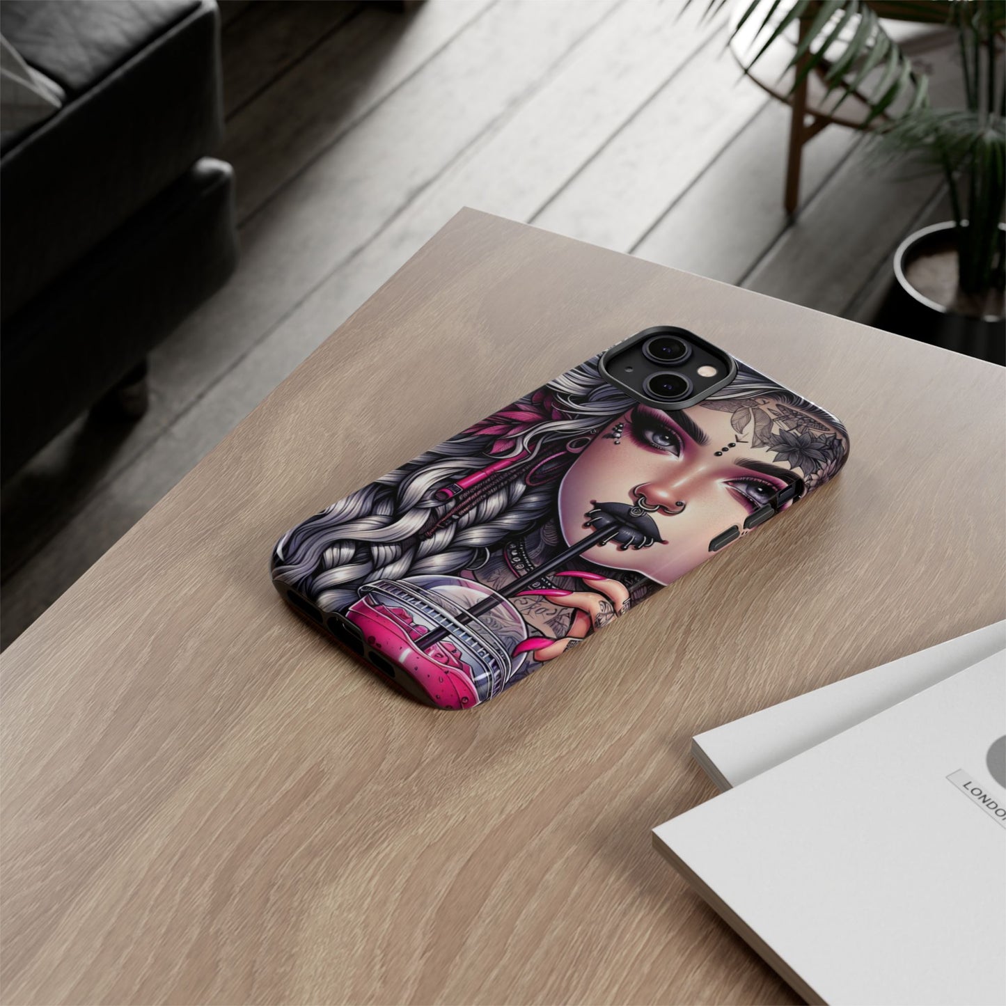 Icy Rebel – Silver Dreads & Edgy Street Chic Mobile Cover