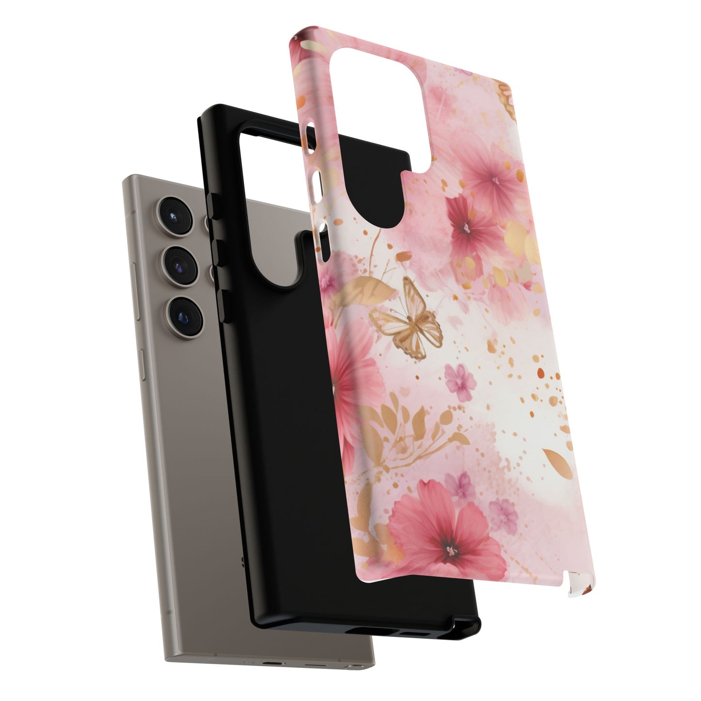 Blush Elegance Floral Mobile Case