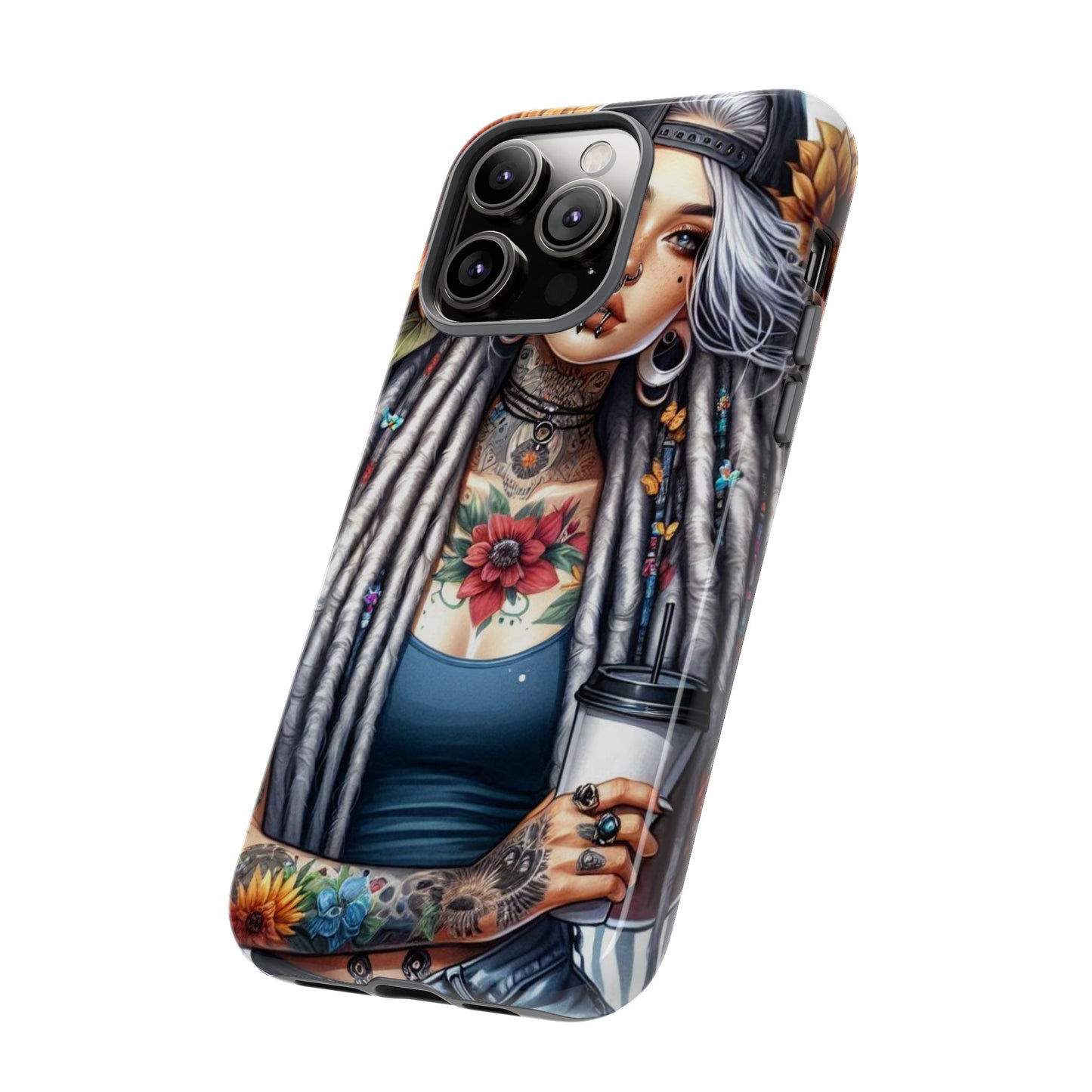 Sunflower Queen – Boho Rebel Tattoo Mobile Cover