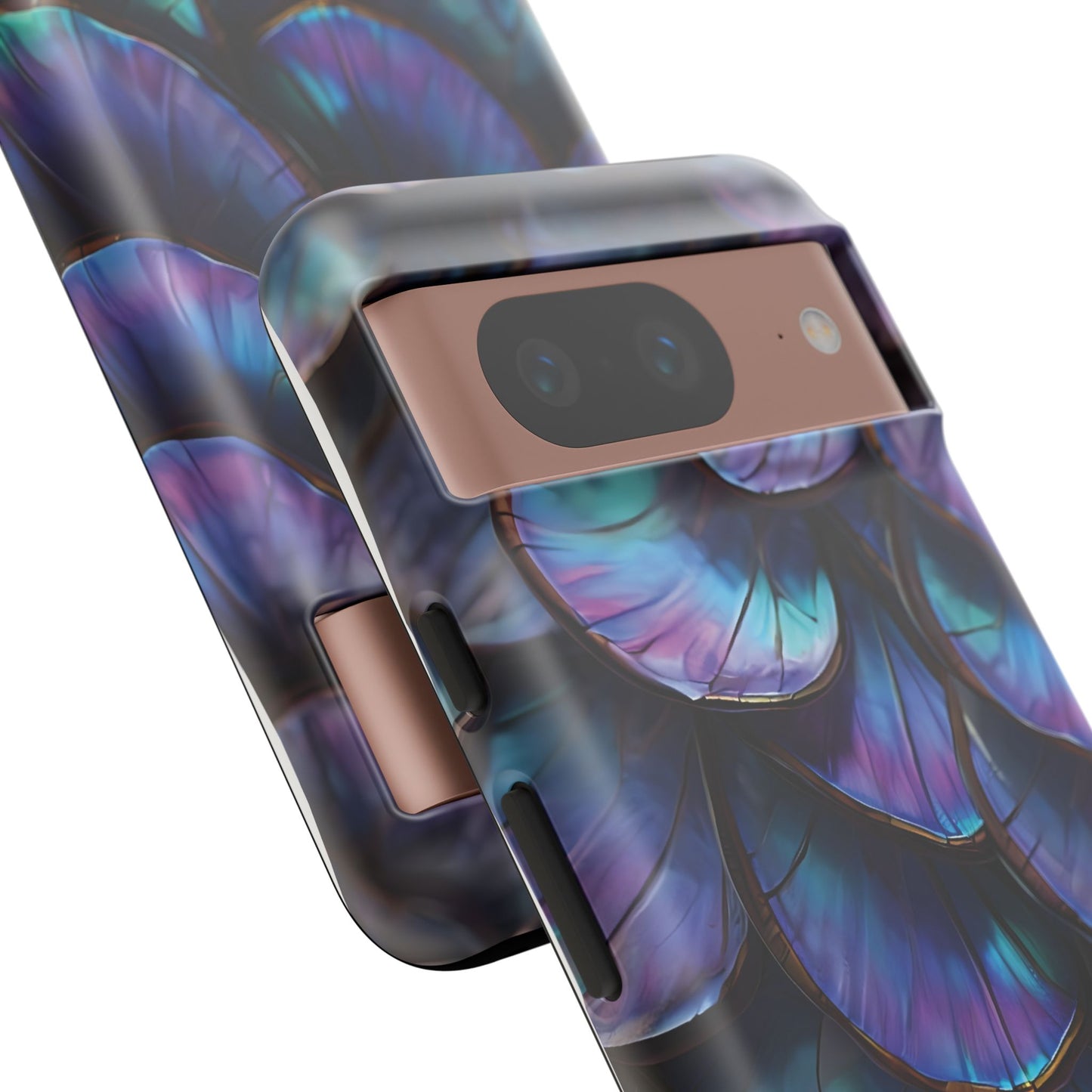 Abstract Macro Shot of Iridescent Butterfly Fish Scales Phone Case Design