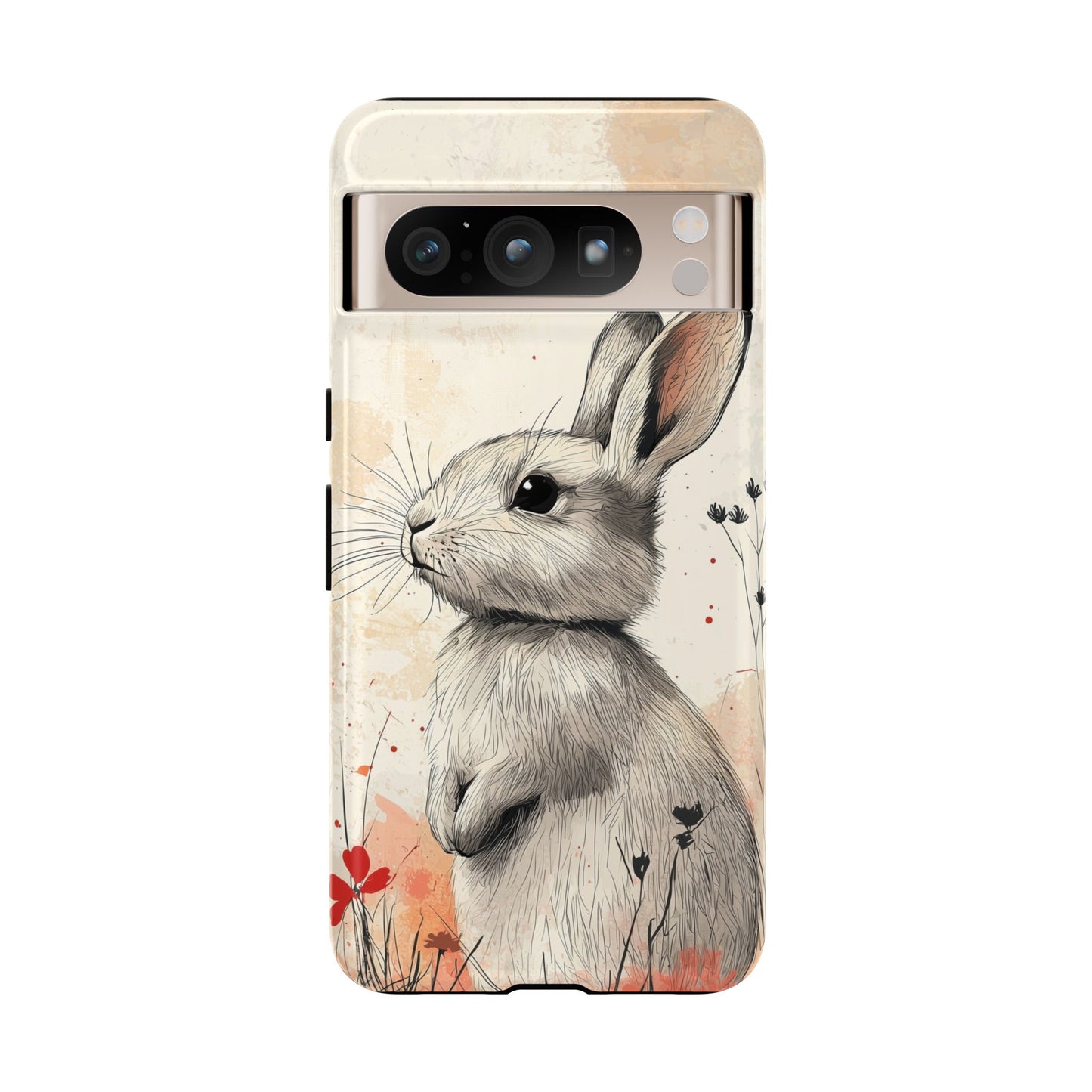 Curious Meadow: Gentle Rabbit Phone Case for iPhone, Samsung & Pixel