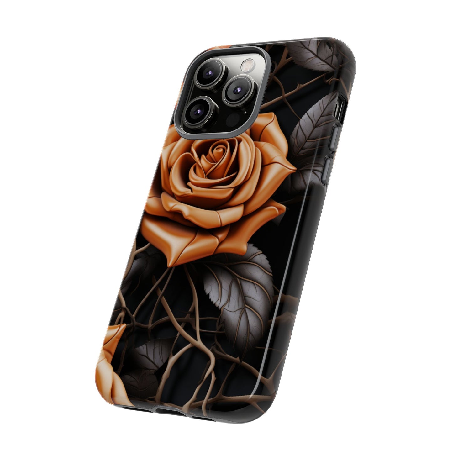 Midnight Gold Rose Mobile Case