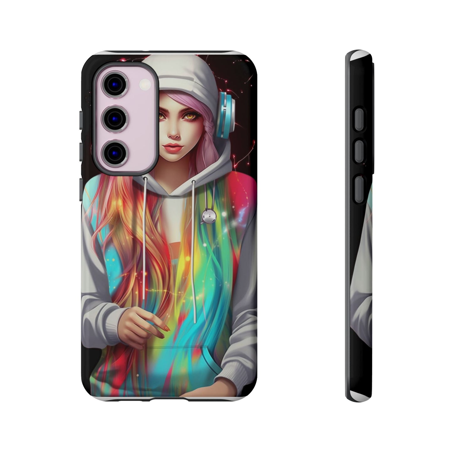 Anime Girl Phone Case - Cute Aesthetic Cover for iPhone, Samsung & Google Pixel, Girly Phone Case, Kawaii Phone Case, Anime Lover Gift