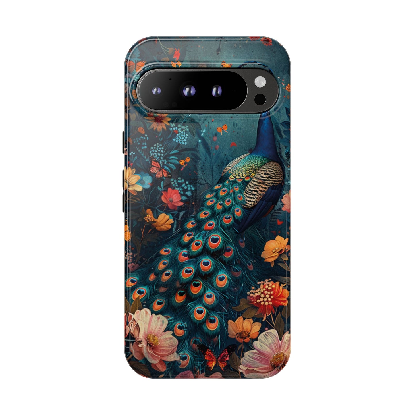 Floral Peacock Birds Phone Case – Cute & Protective Cover for iPhone, Samsung & Google Pixel