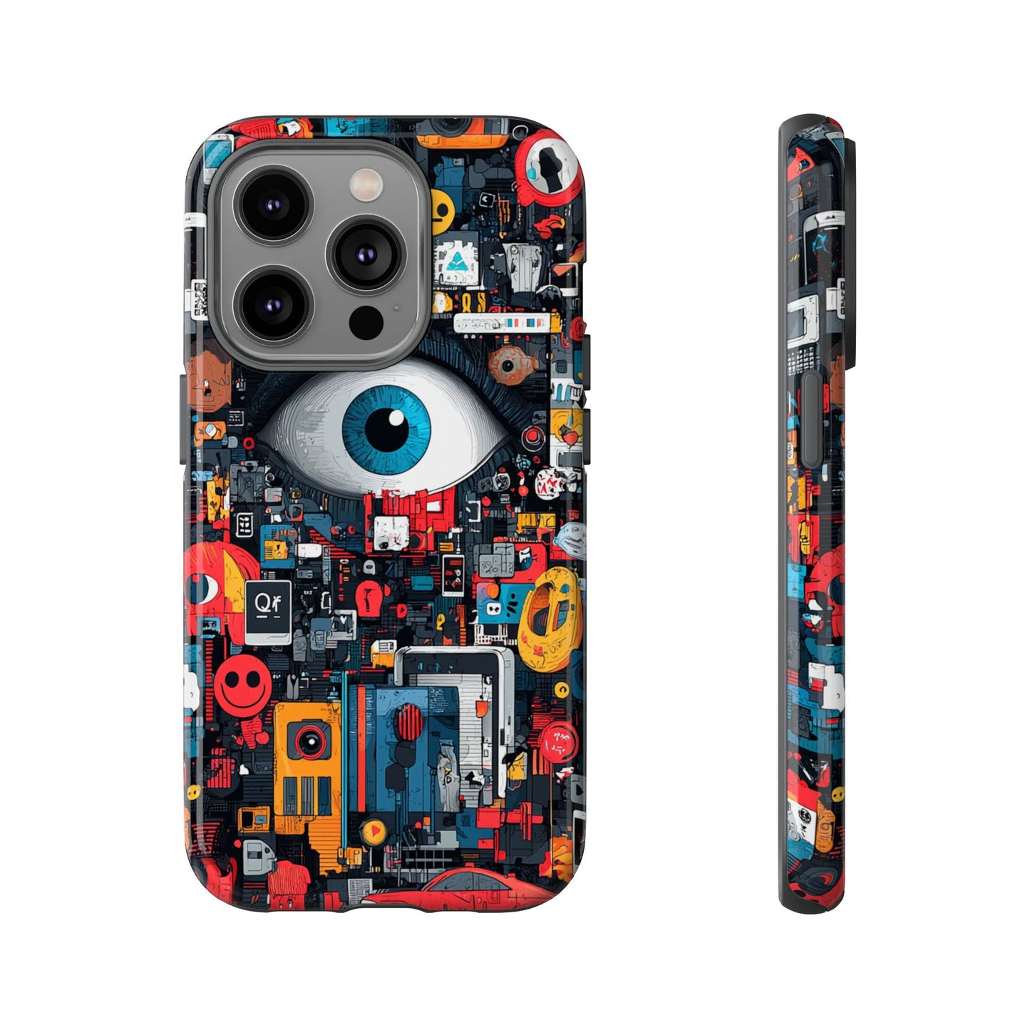Contemporary Art Phone Case – Basquiat Graffiti Cover - iPhone, Samsung & Google Pixel Cover - Artistic Painting Case, Art Lover Gift