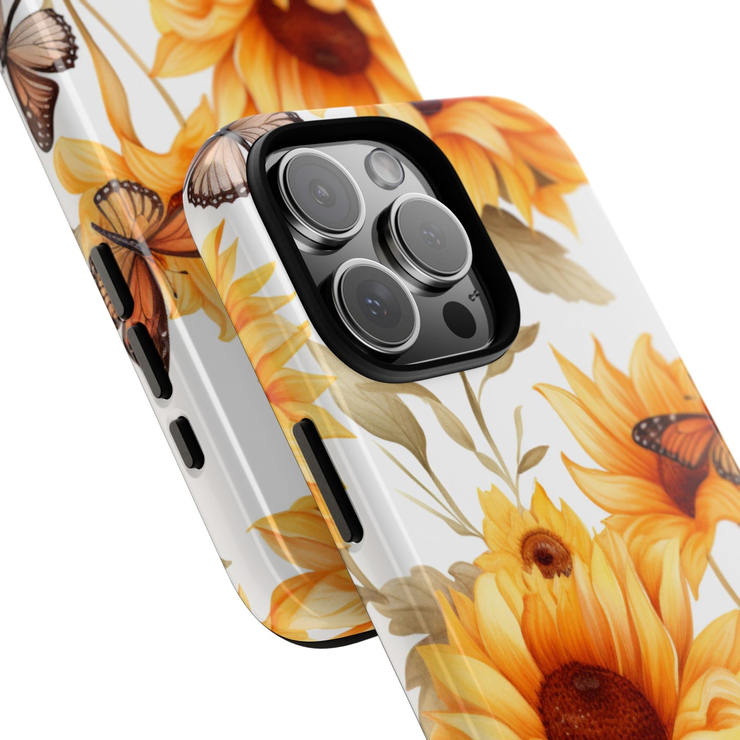 Sunflower & Butterfly Aesthetic Mobile Case – Bright & Nature-Inspired