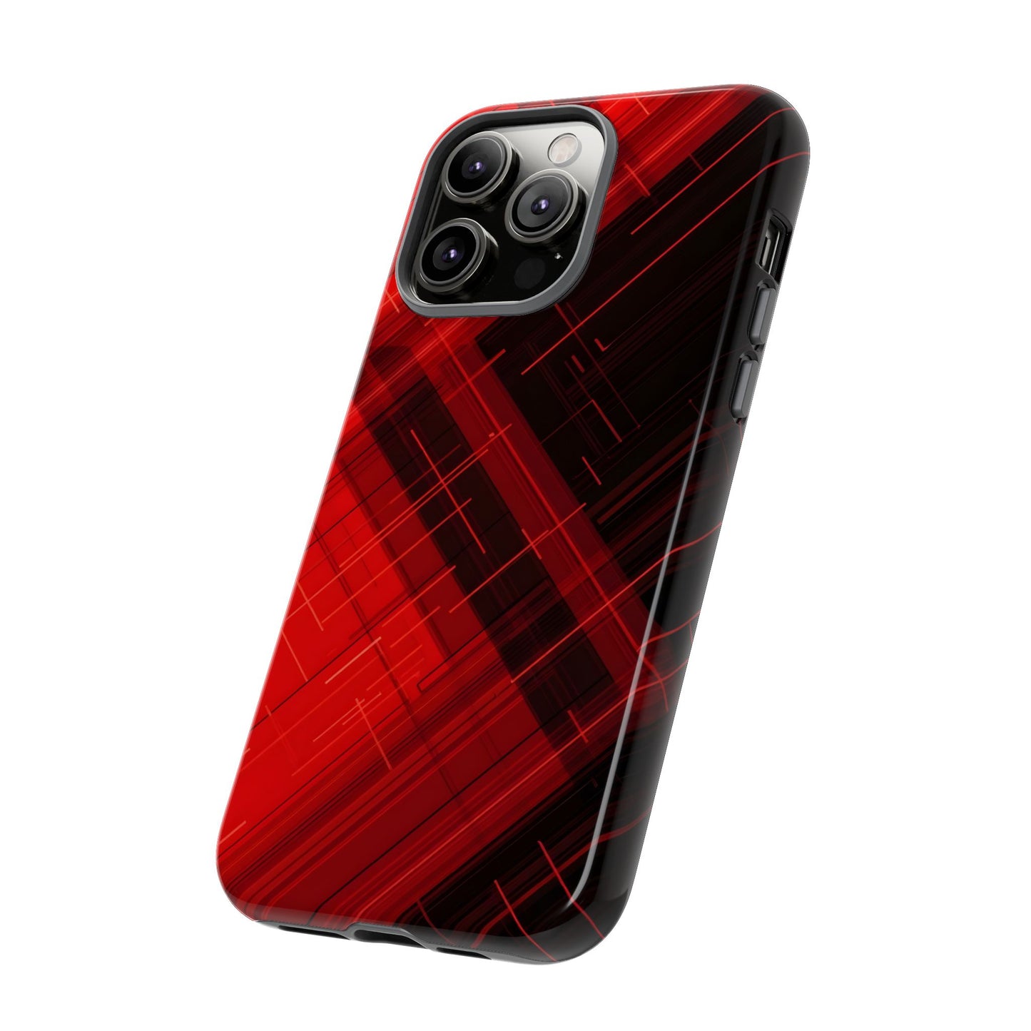 Abstract Red and Black Geometric Pattern