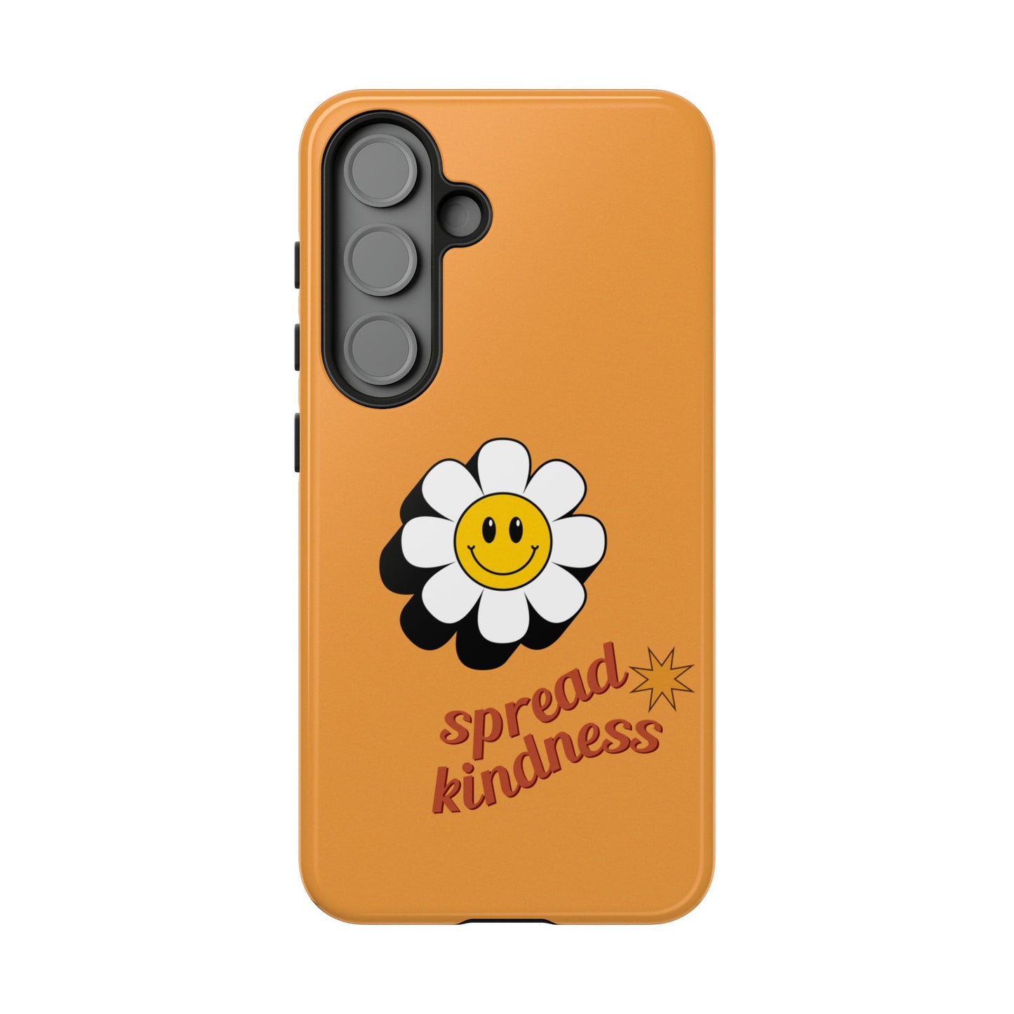 Retro White Flower "Spread Kindness" Phone Case – Vintage Aesthetic for iPhone, Samsung & Google Pixel