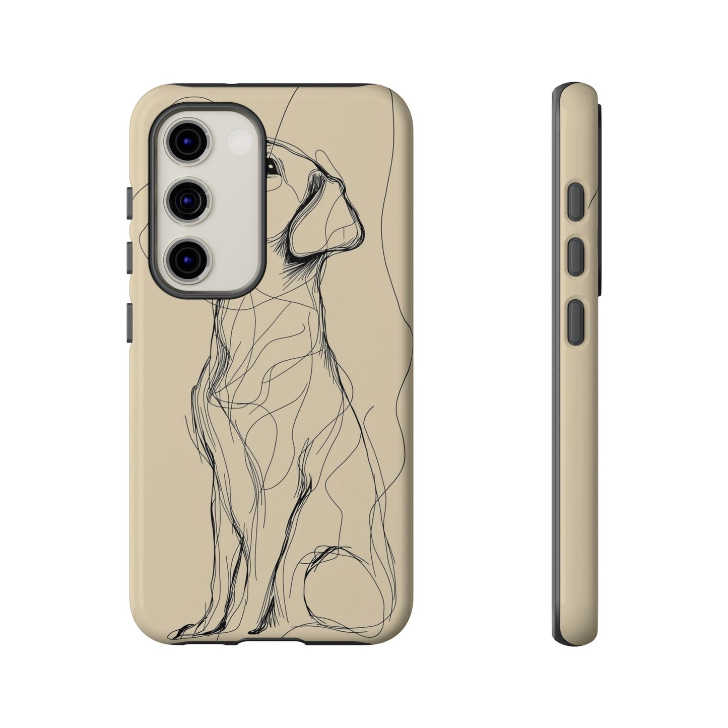 Loyal Lines: Abstract Dog Sketch Phone Case for iPhone, Samsung & Pixel
