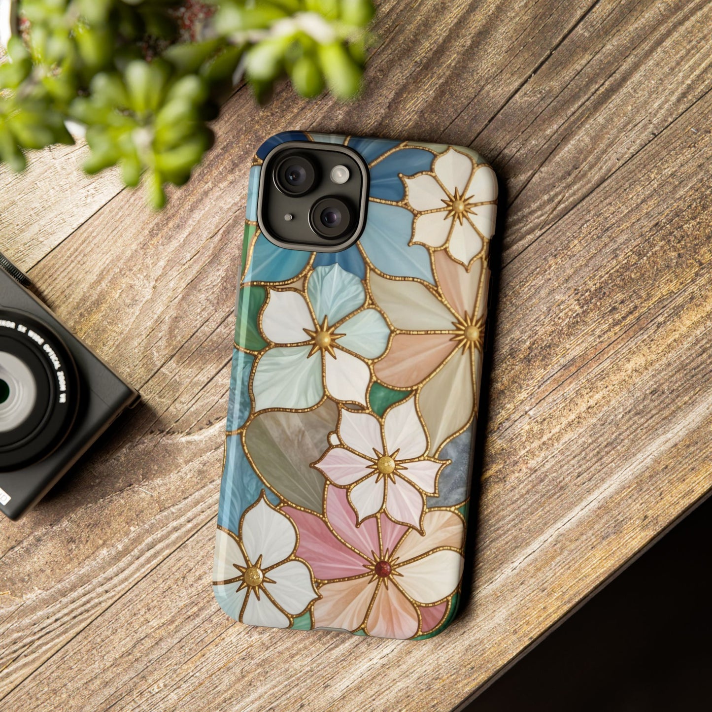 Floral Symphony: Stained Glass Elegance