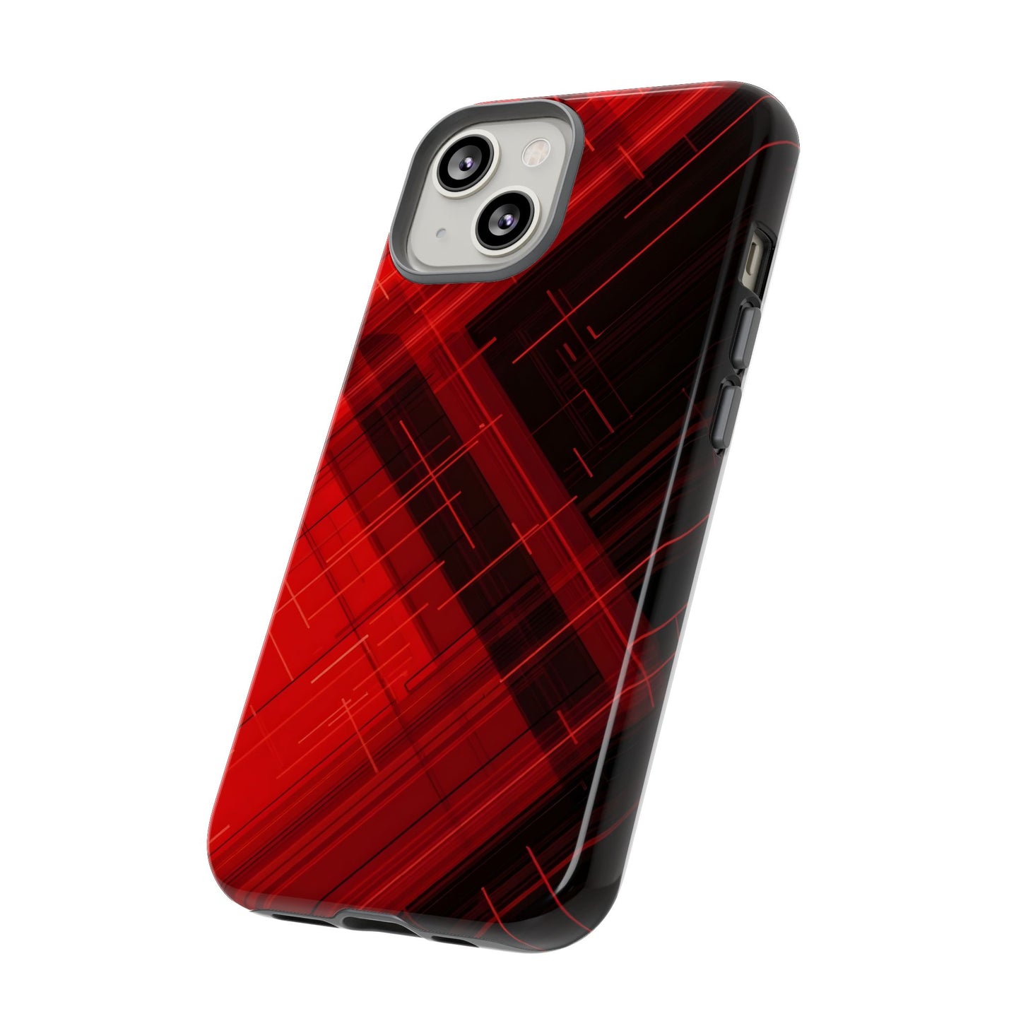 Abstract Red and Black Geometric Pattern