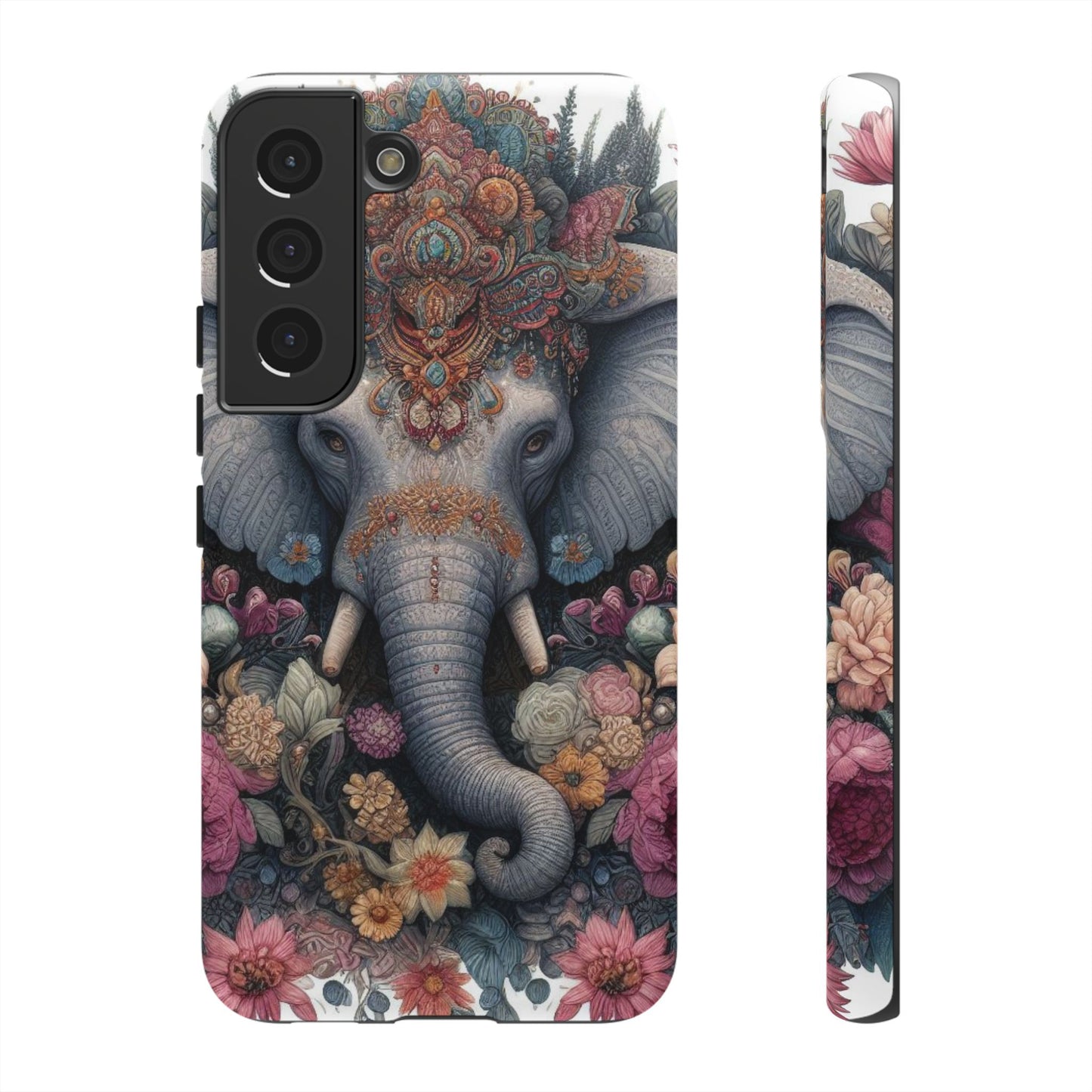 Regal Ornate Elephant Mobile Cover – Majestic Bohemian Art