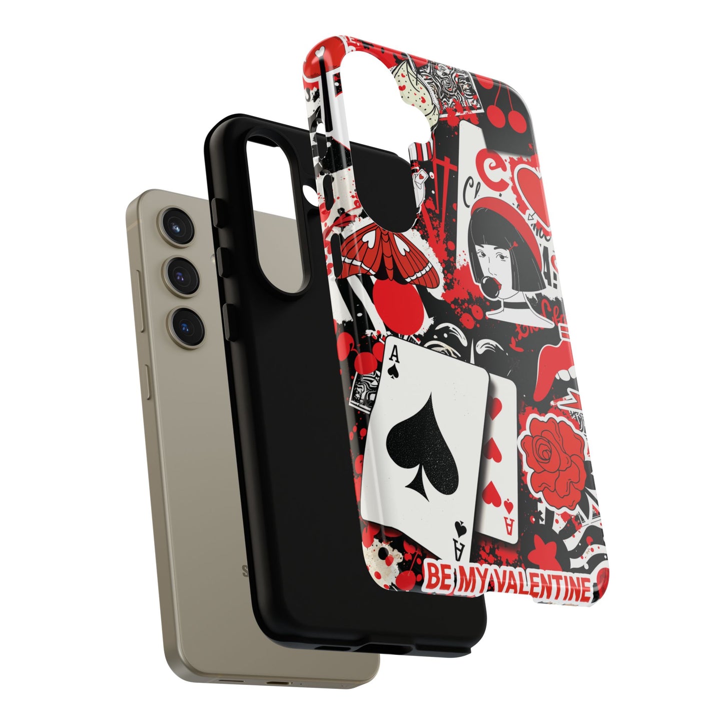 Bold Red & Black Ace Card Phone Case