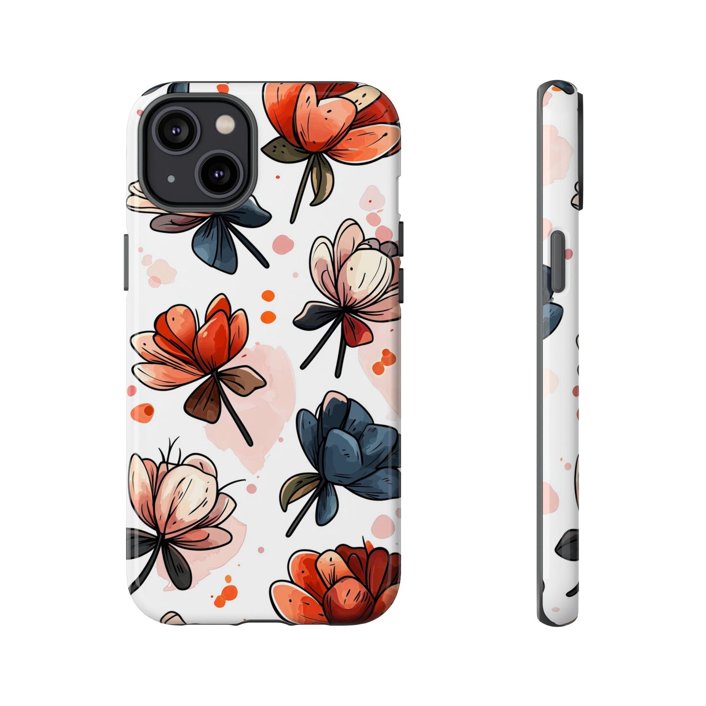 Bold Bloom Watercolor Floral Phone Case for iPhone, Samsung & Google Pixel | Artistic Flower Pattern