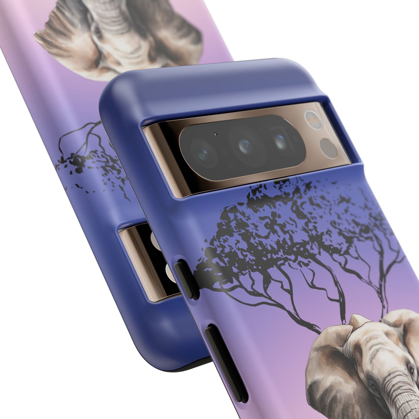 Surreal Elephant Tree Mobile Cover – Dreamy Sunset Fantasy