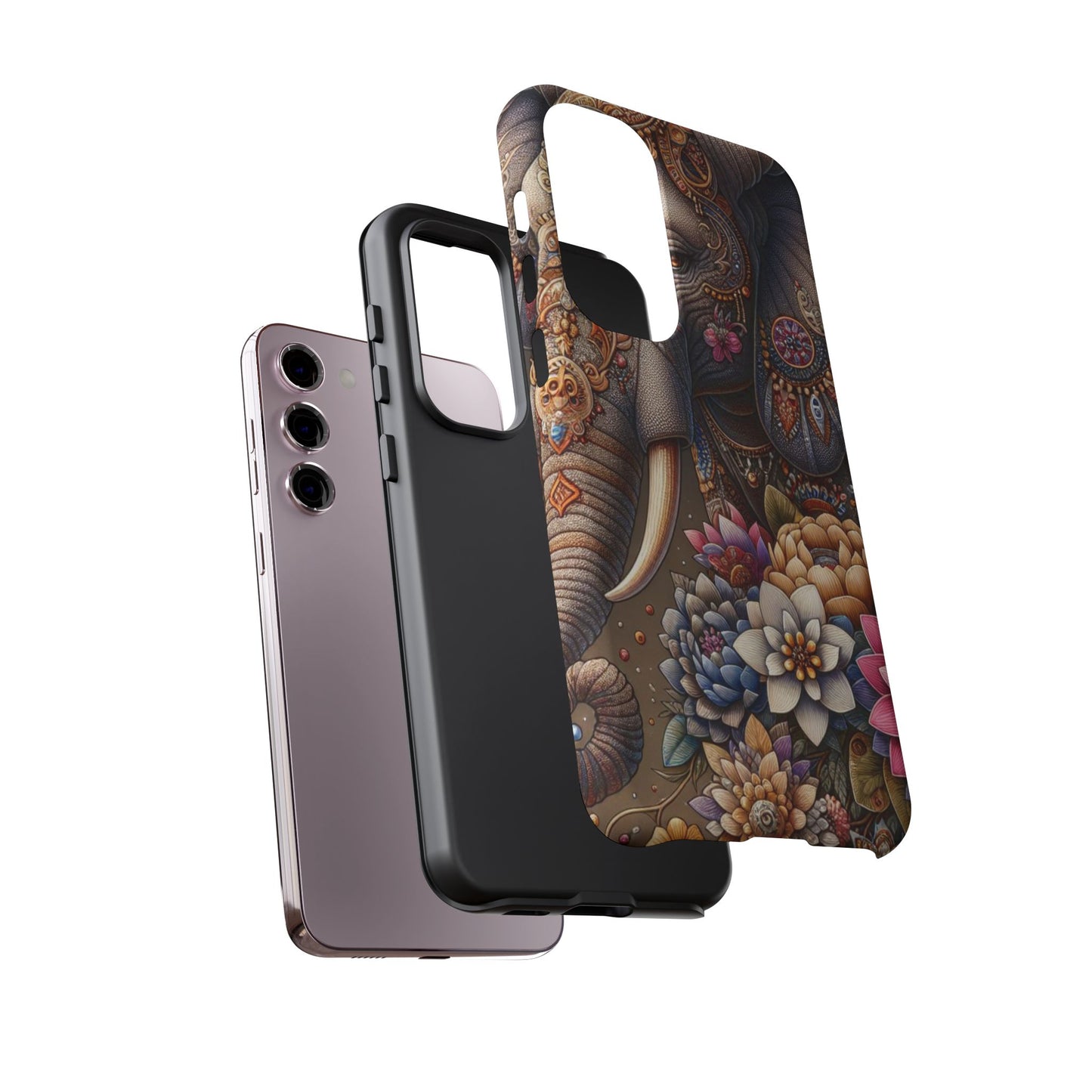 Royal Ornate Elephant Mobile Cover – Luxurious Bohemian Art