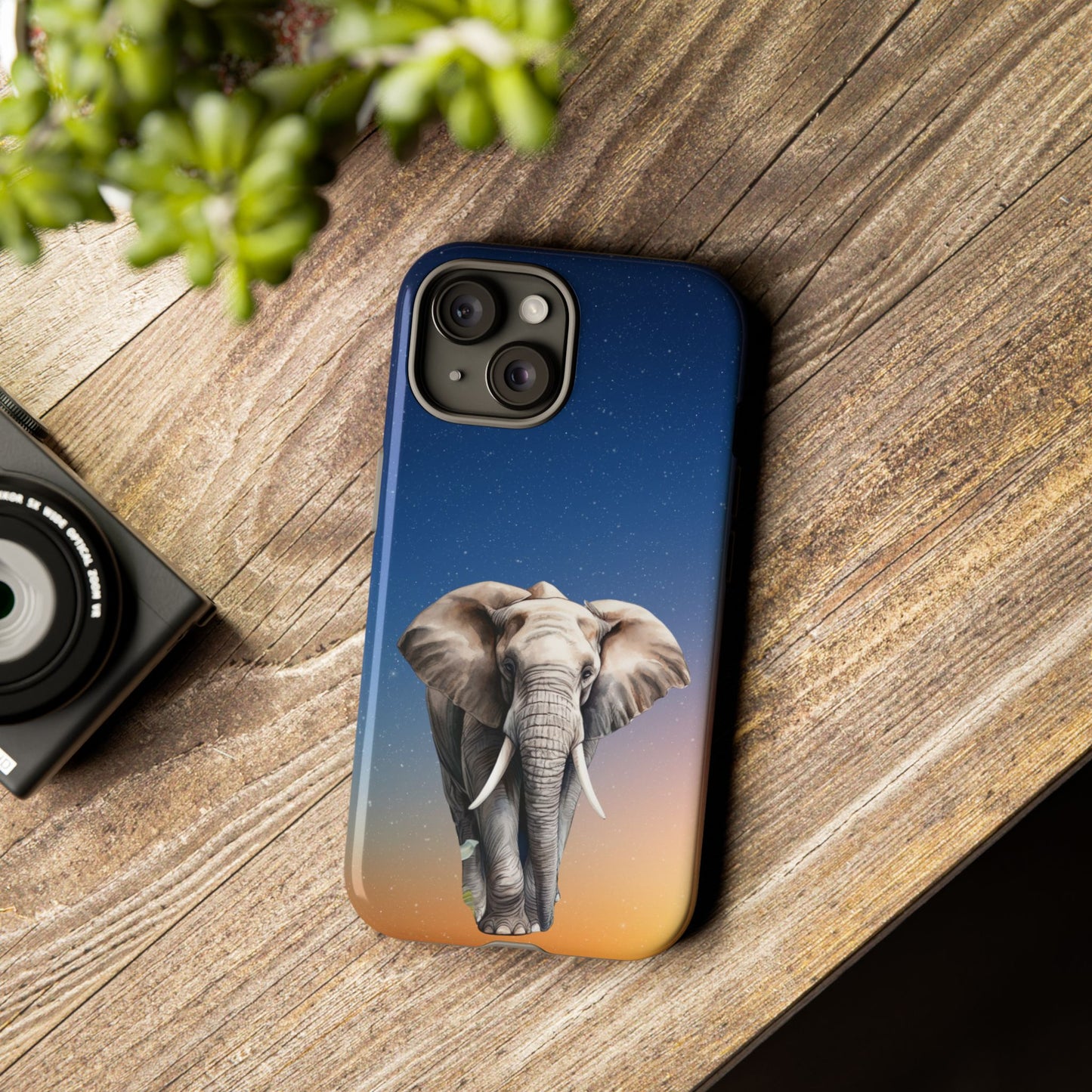Celestial Elephant Mobile Cover – Dreamy Night Sky Aesthetic