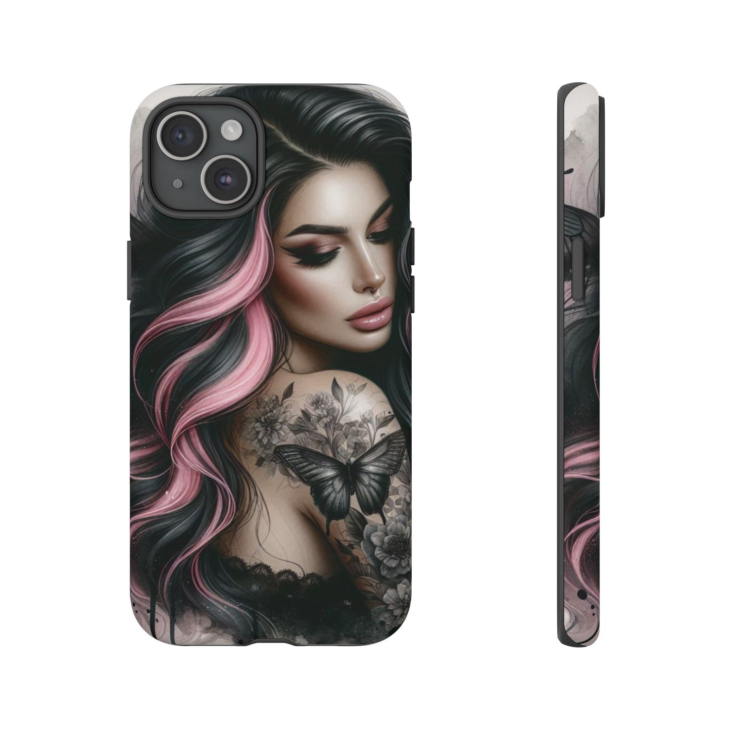 Butterfly Noir – Gothic Beauty & Inked Elegance Mobile Cover