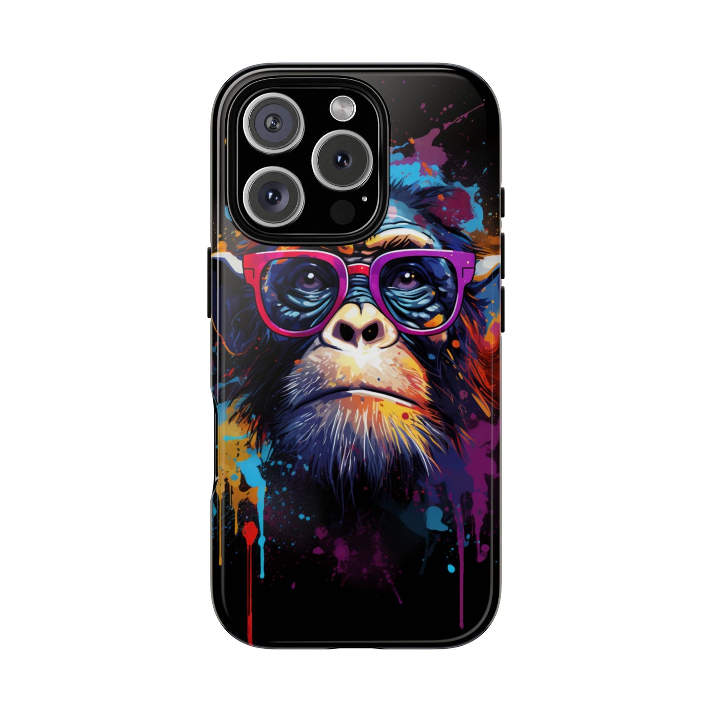 Grafitti Monkey Print Phone Case - iPhone, Samsung & Google Pixel Cover - Artistic Phone Case, Animal Lover Gift