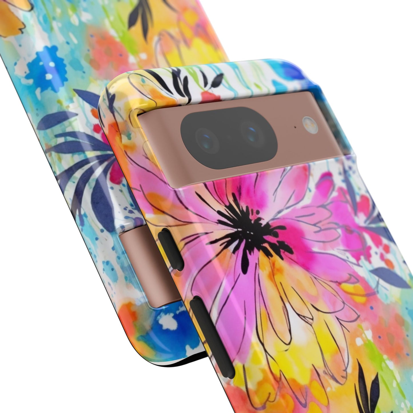 Abstract Watercolor Bloom Phone Case – Expressive & Vibrant